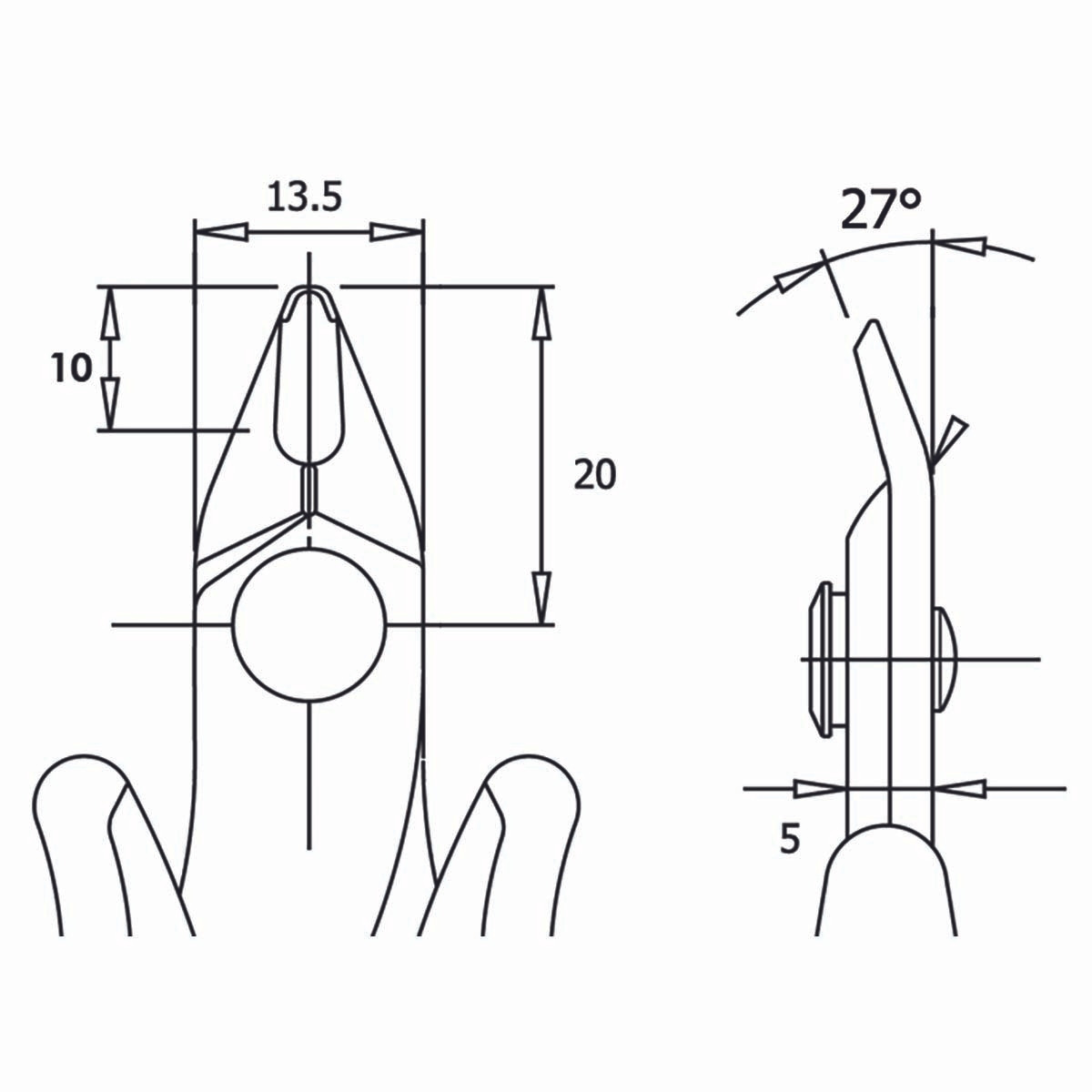 Diagonal cutter 128 mm Precision