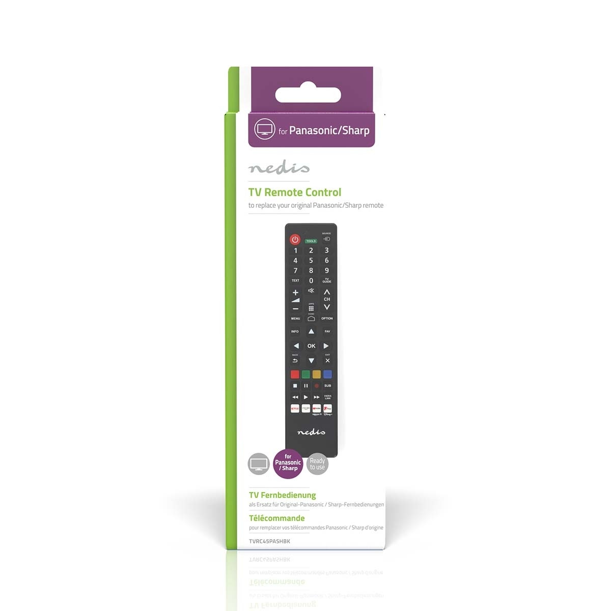 Replacement Remote Control | Fits: Panasonic / Sharp | Preprogramme...