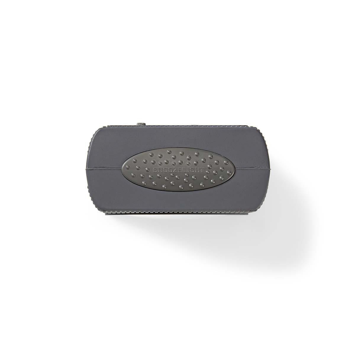 Analog Desk Alarm Clock | Snooze function | Backlighting | Grey/White