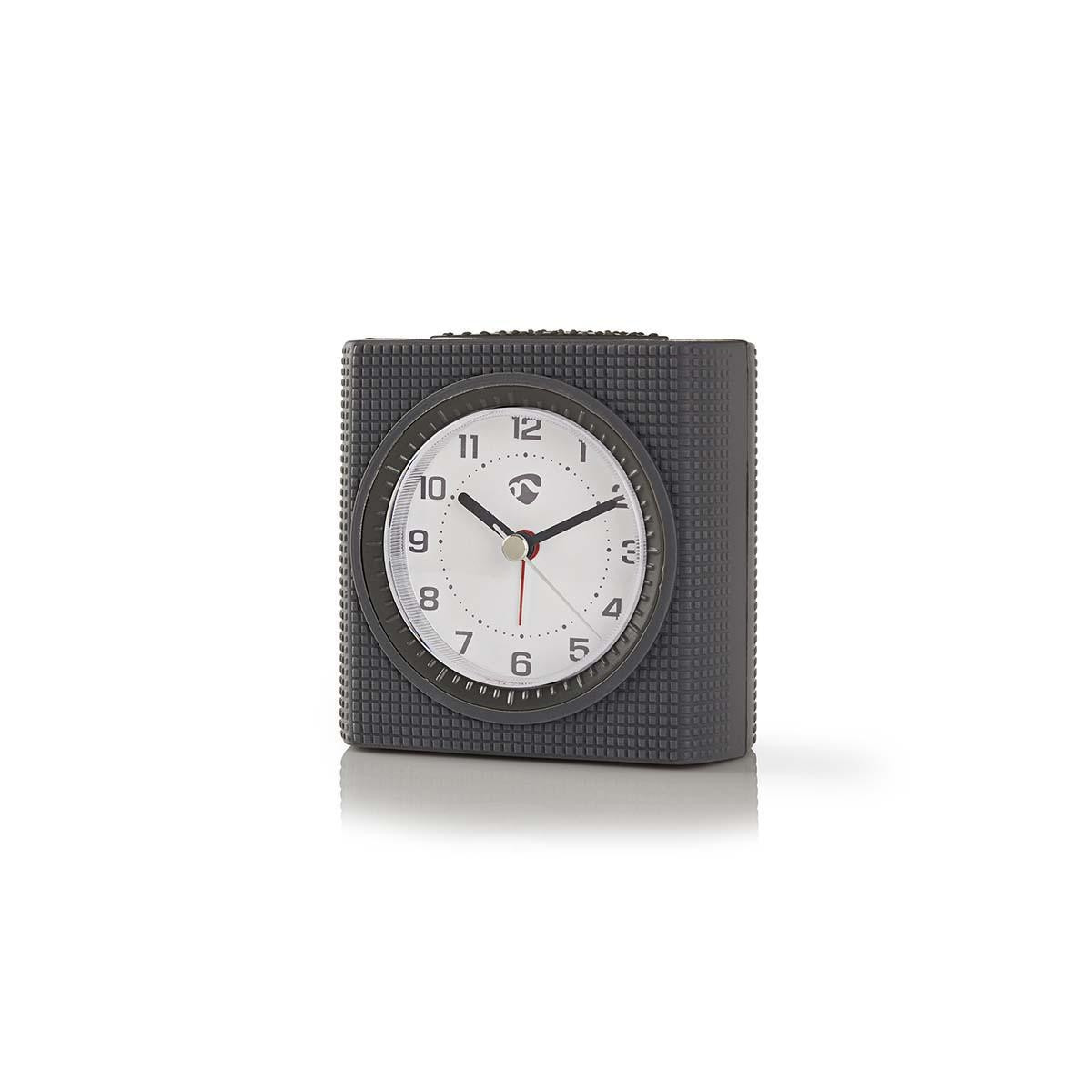 Analog Desk Alarm Clock | Snooze function | Backlighting | Grey/White