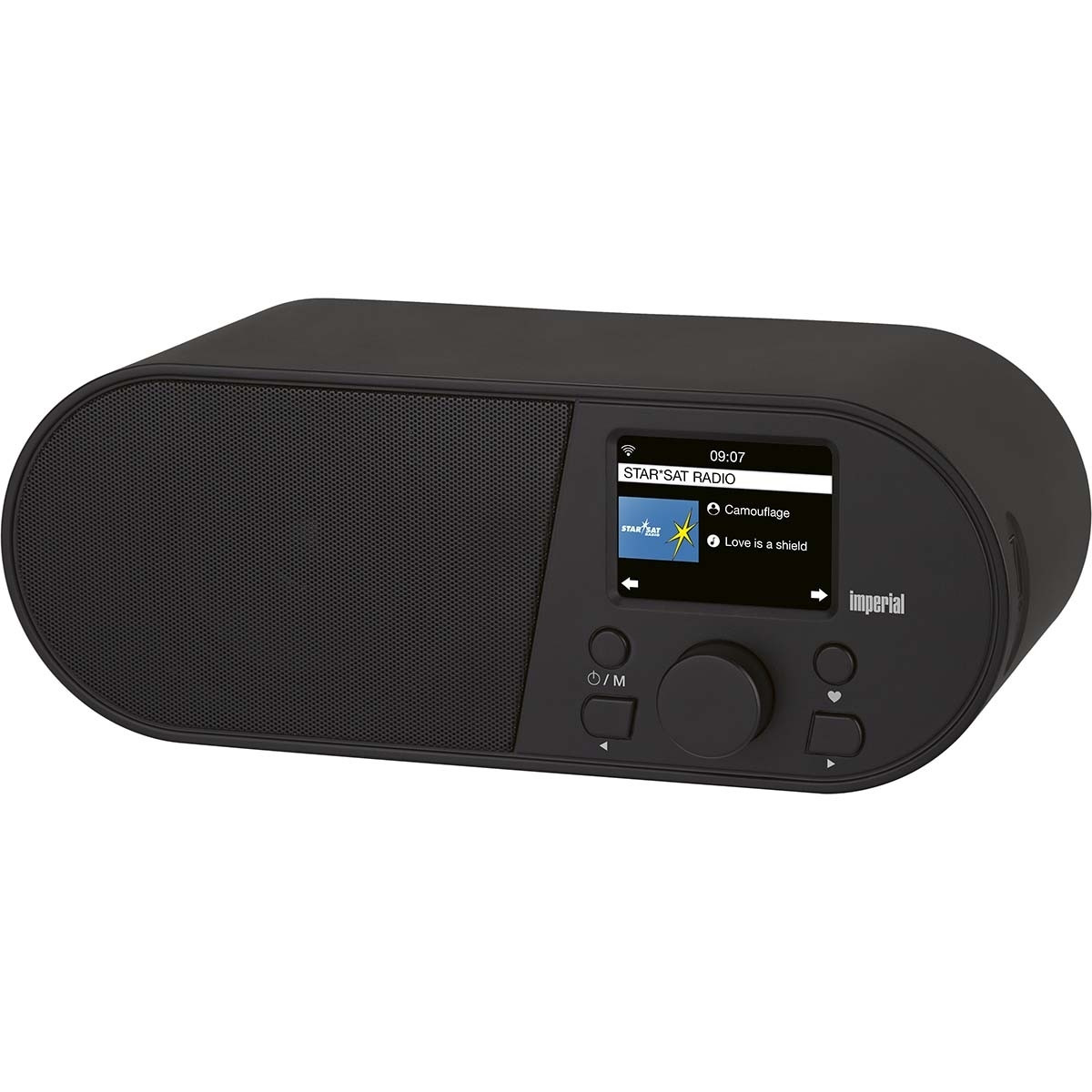 Rádio Internet i105 WLAN com display colorido de 2,4 polegadas Preto