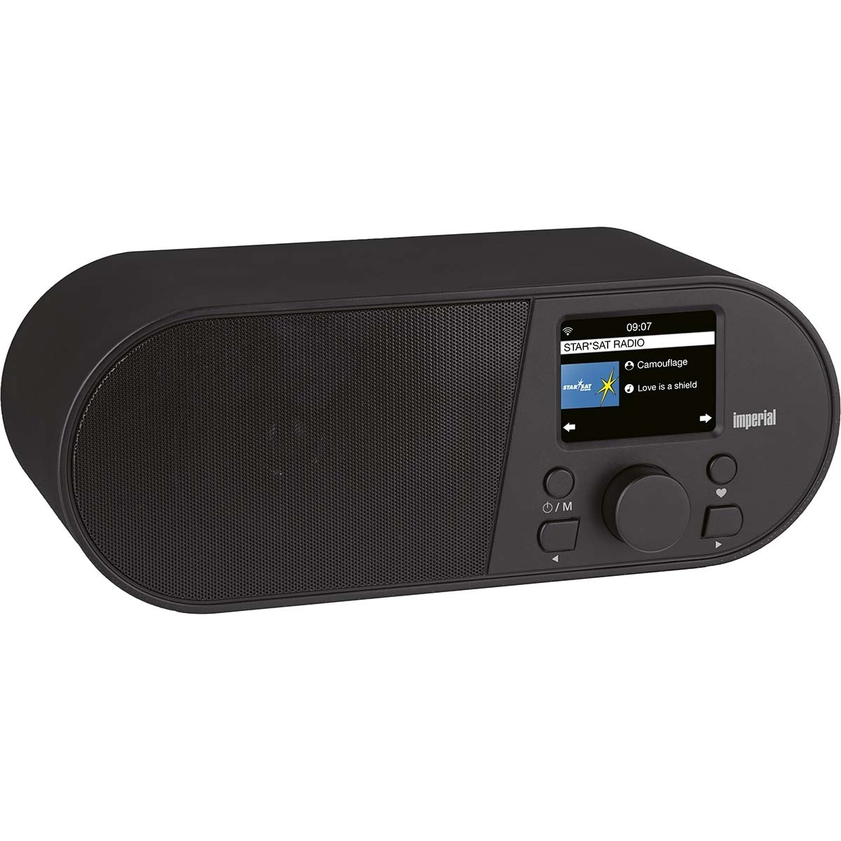 Rádio Internet i105 WLAN com display colorido de 2,4 polegadas Preto