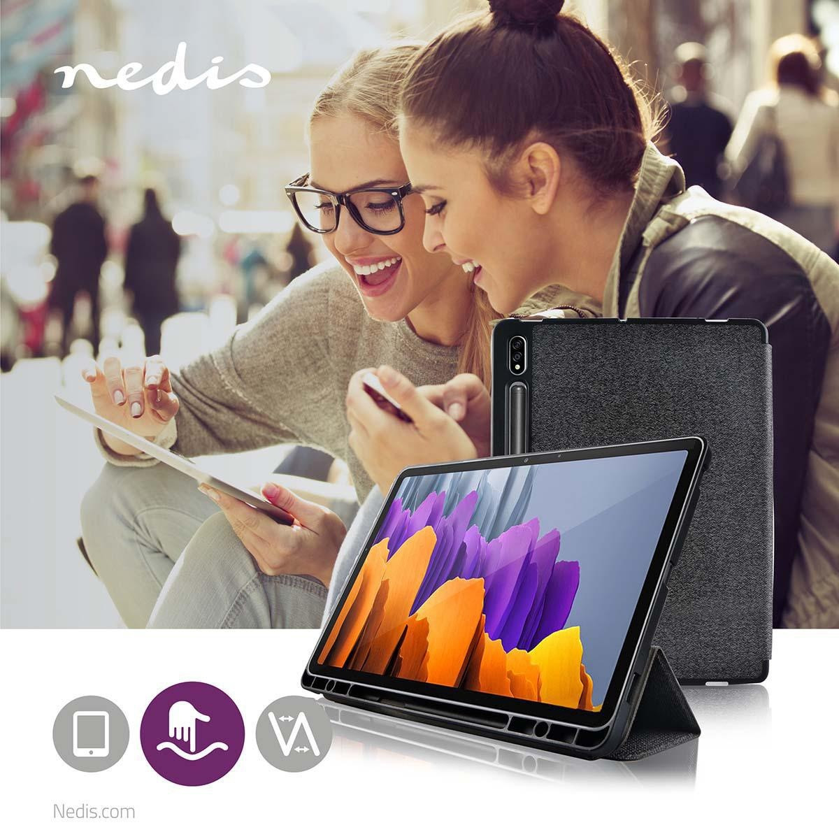 Tablet Folio Case | Galaxy Tab S7 | Auto-wake function | Black / Gr...