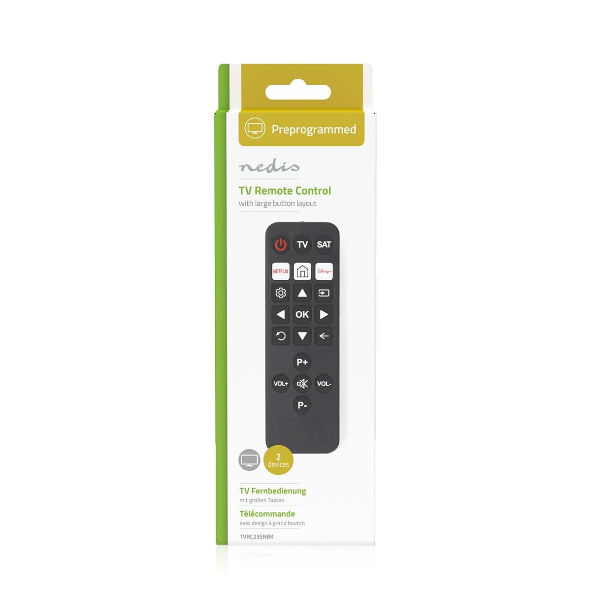 Universal Remote Control | Preprogrammed | 2 Devices | Disney + But...