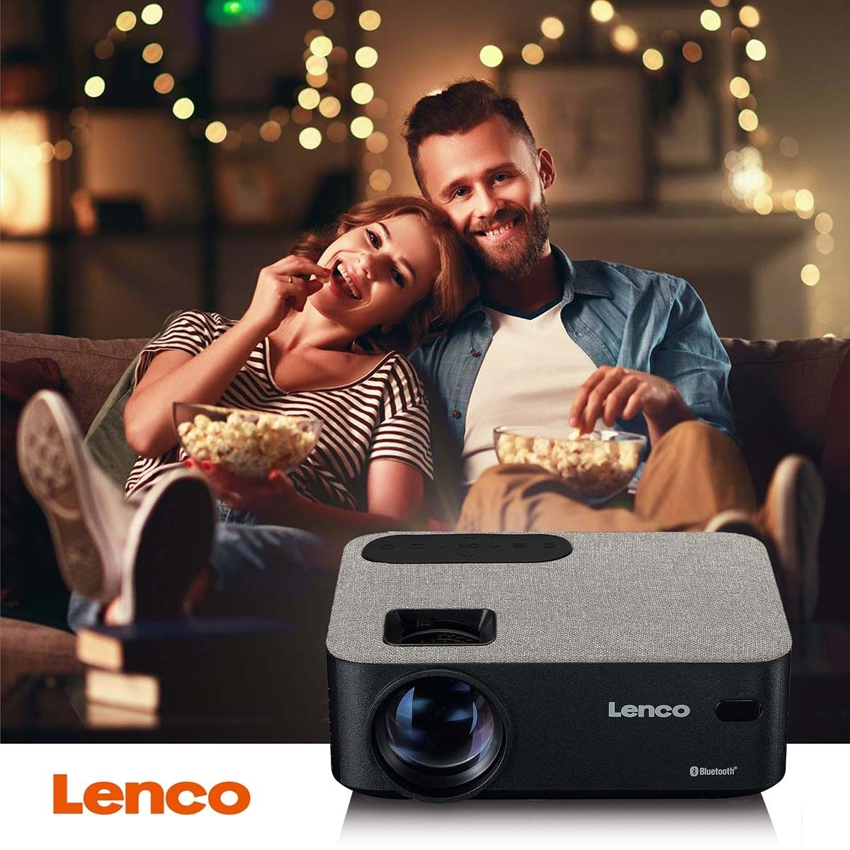 Proyector LCD HD 720P con Bluetooth Gris