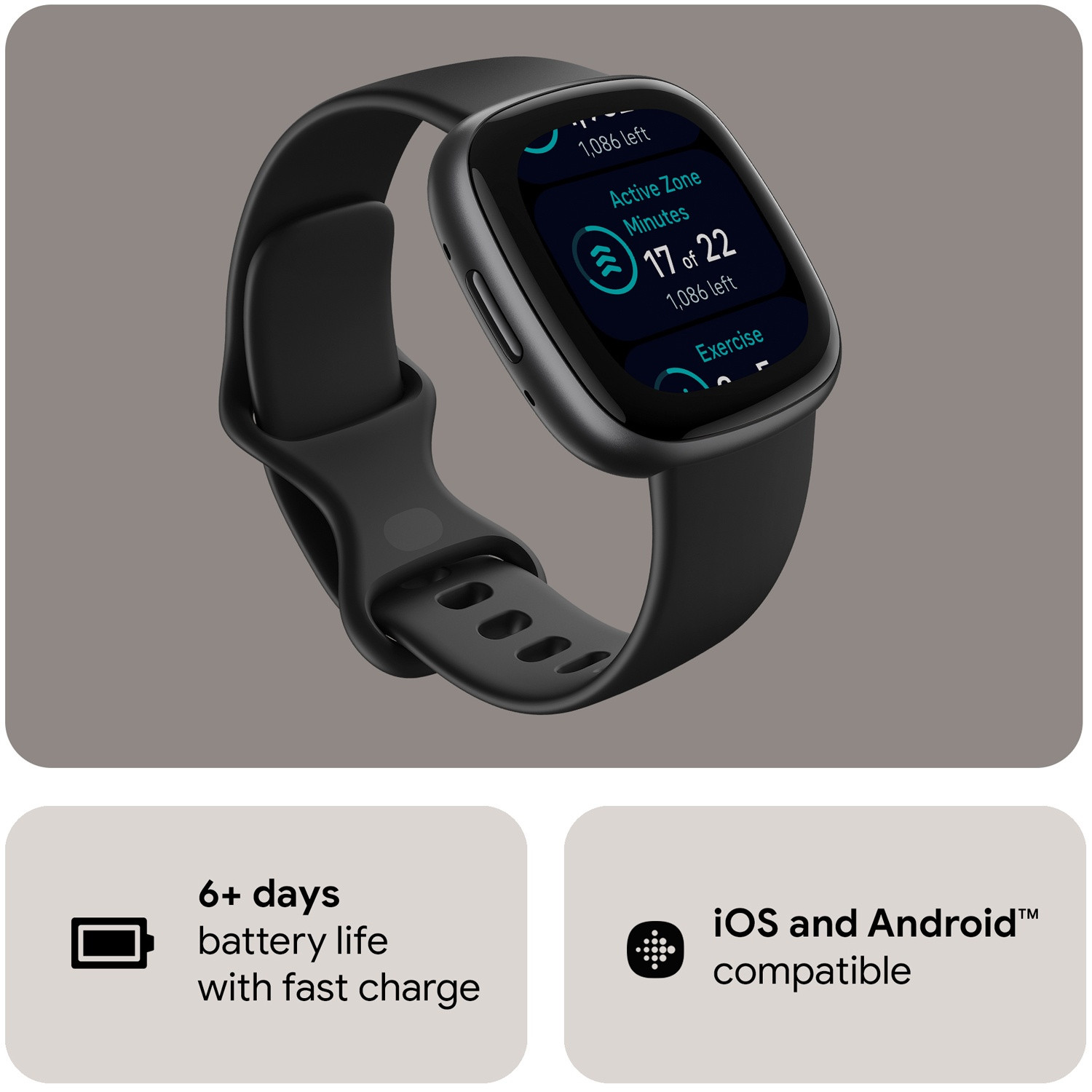 Versa 4, Czarny/Grafit
