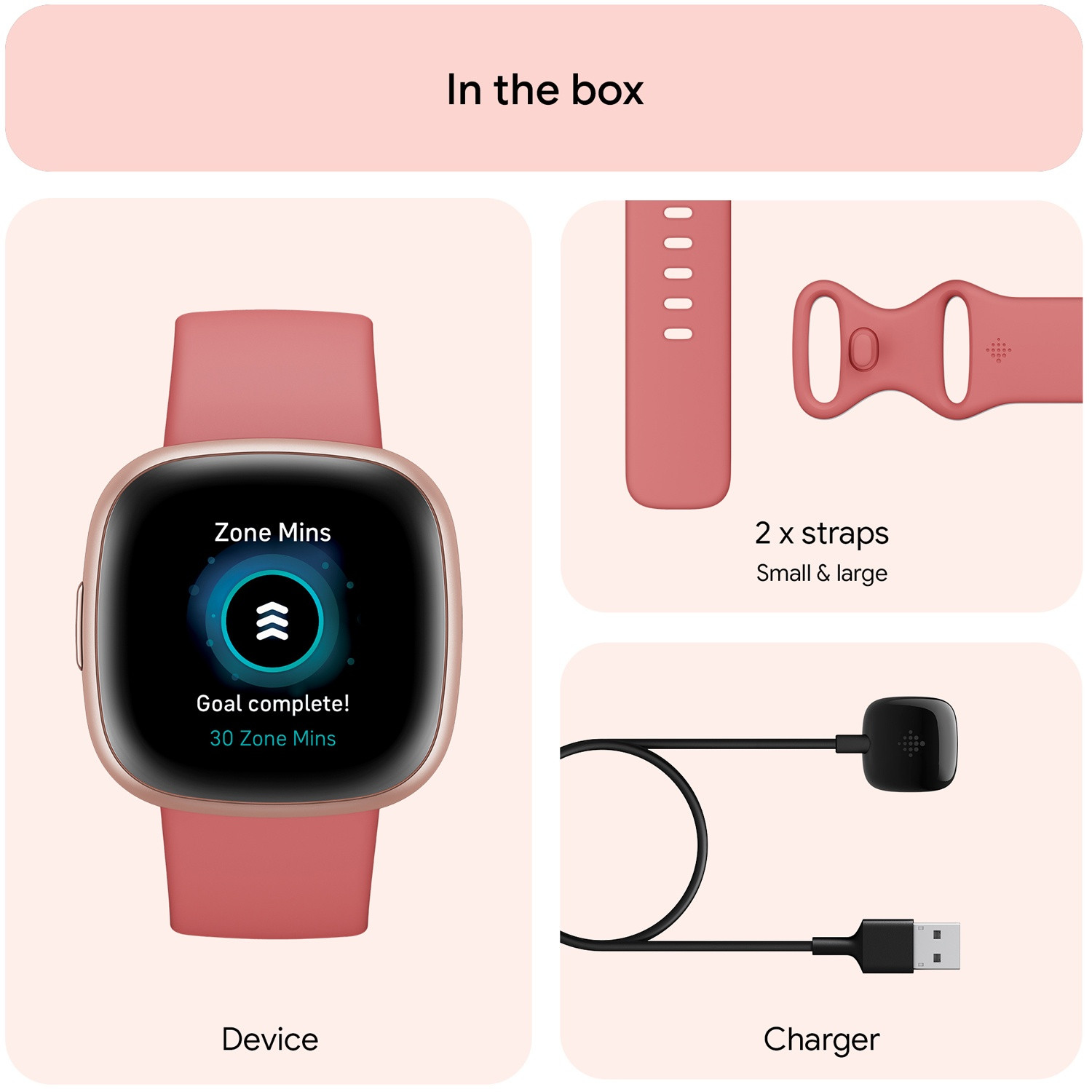Versa 4, rosa sabbia/rosa rame