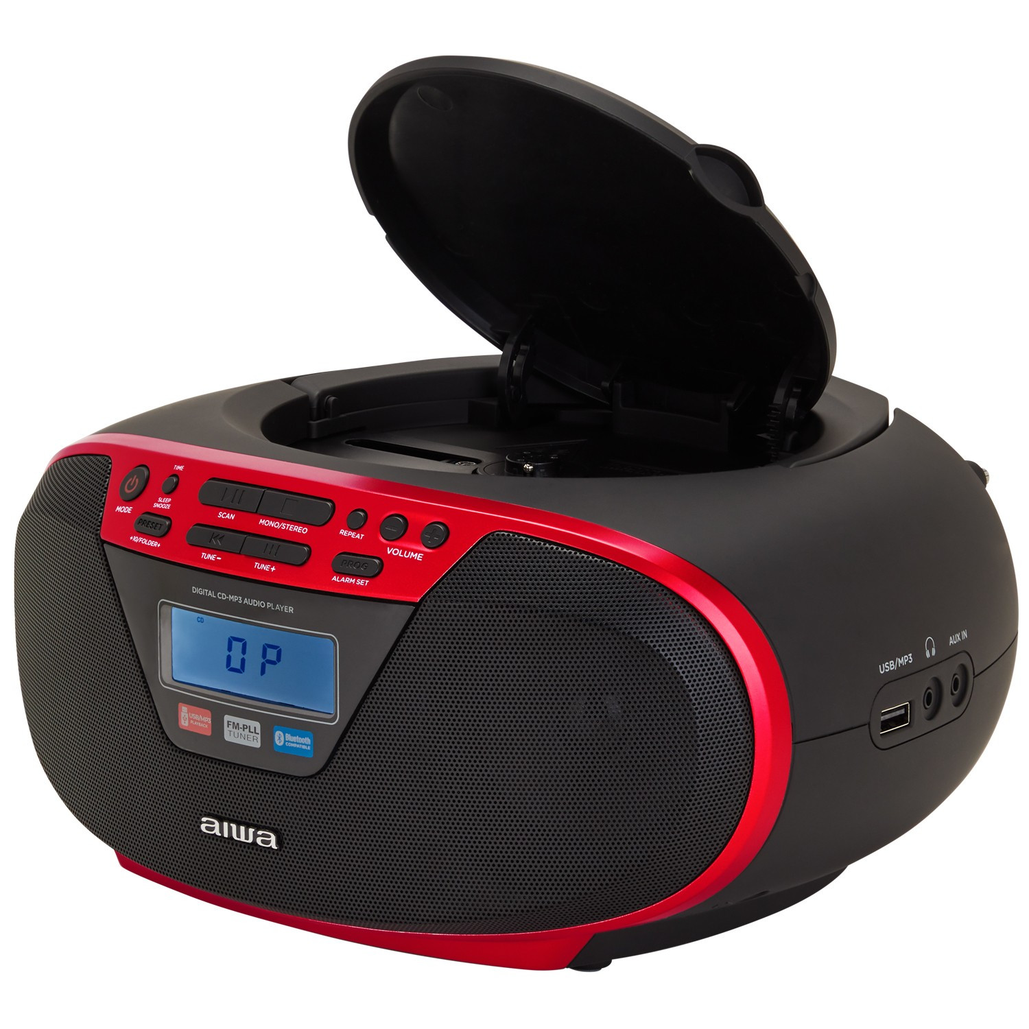 Radio con lettore CD e Bluetooth Rossa