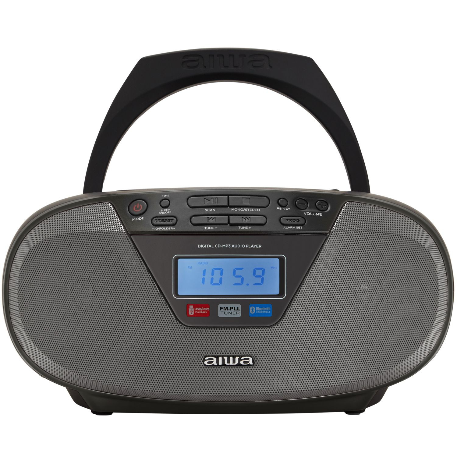 Radio con lettore CD e Bluetooth Nera