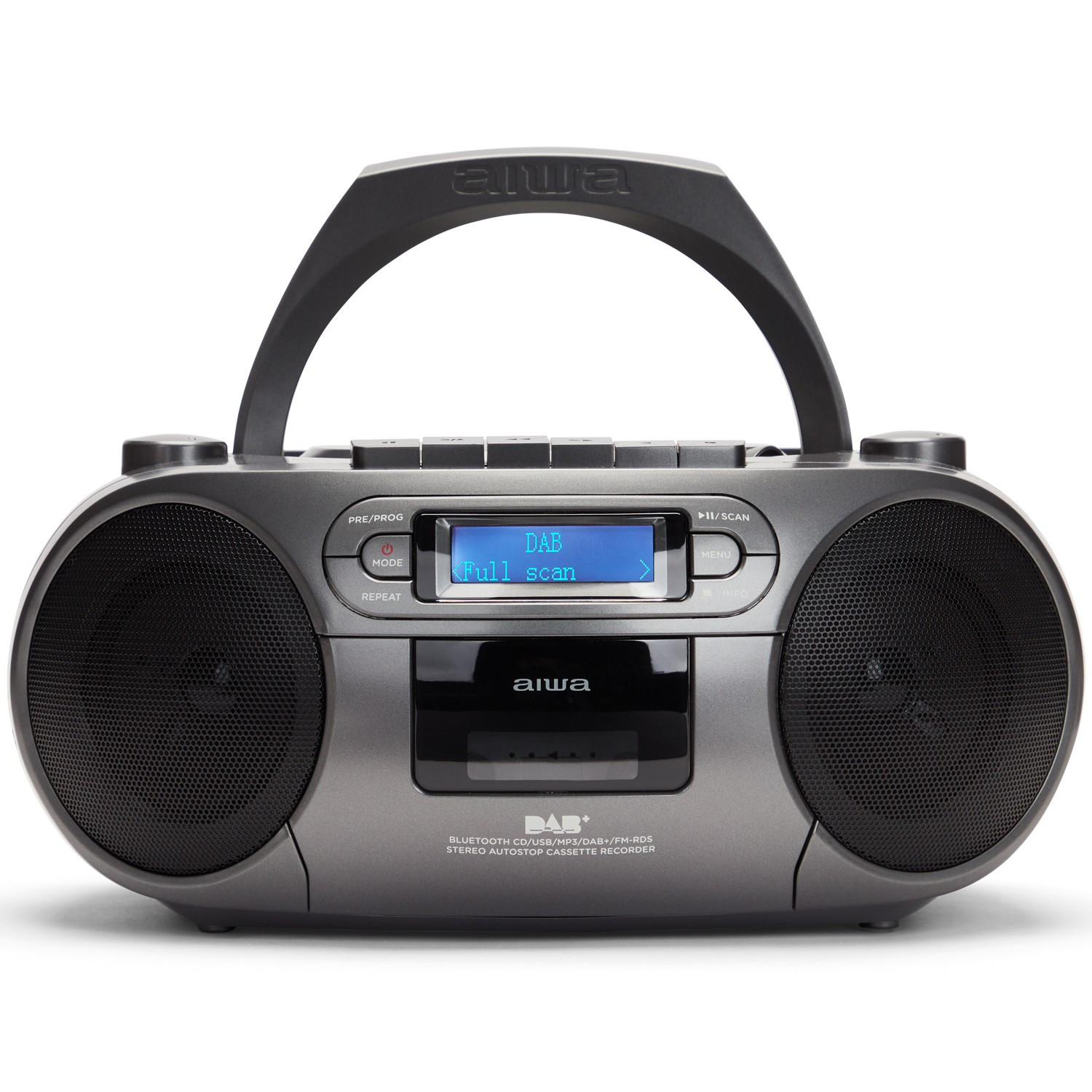 Radio con lettore CD, cassetta e Bluetooth Grigio scuro