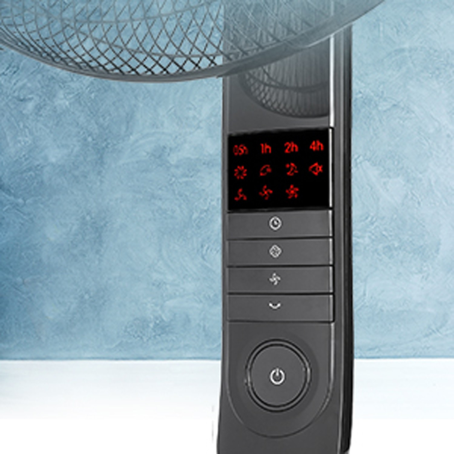 Ventilatore da pavimento 3 velocità e telecomando, nero