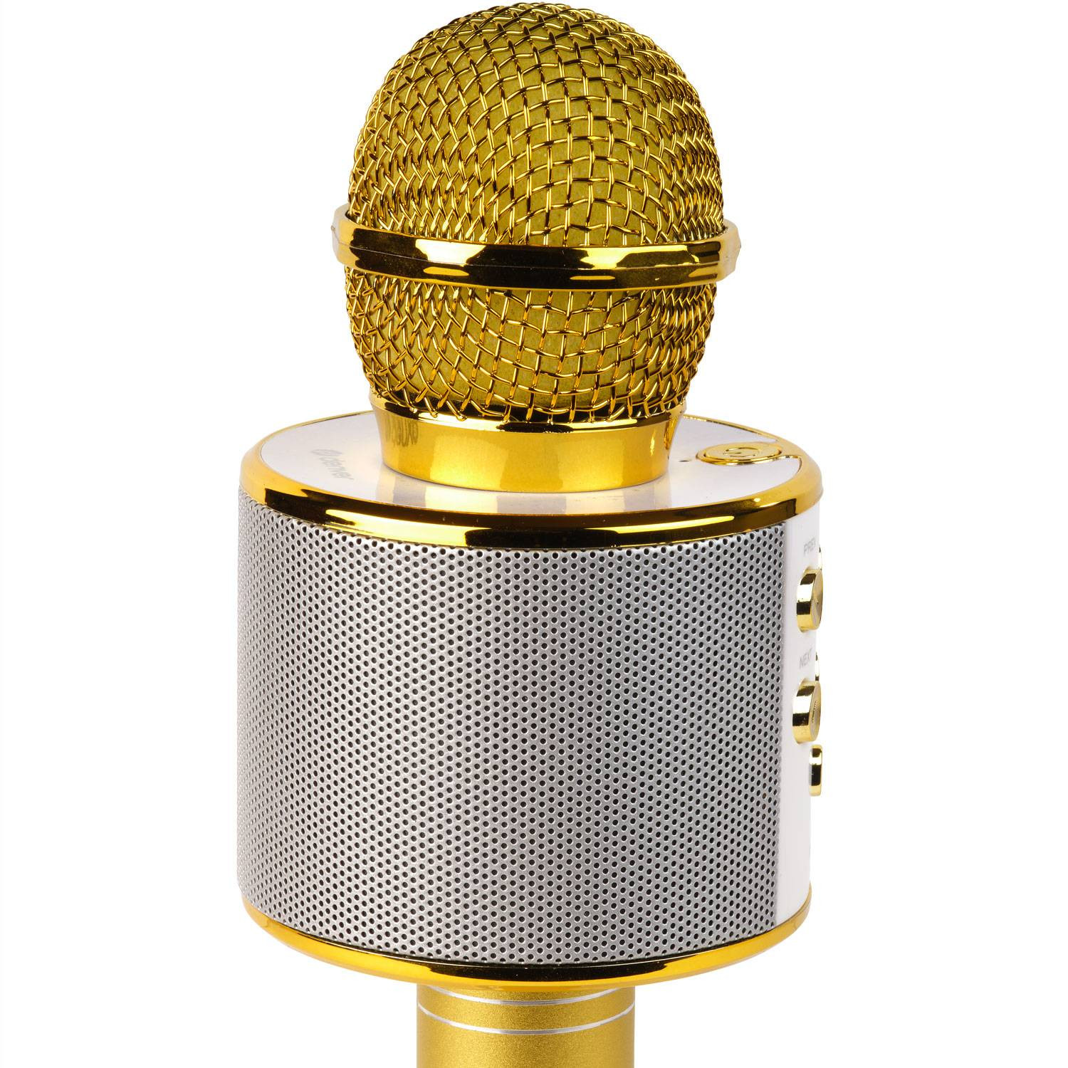 Bluetooth-karaokemicrofoon met ingebouwde luidspreker. Goud