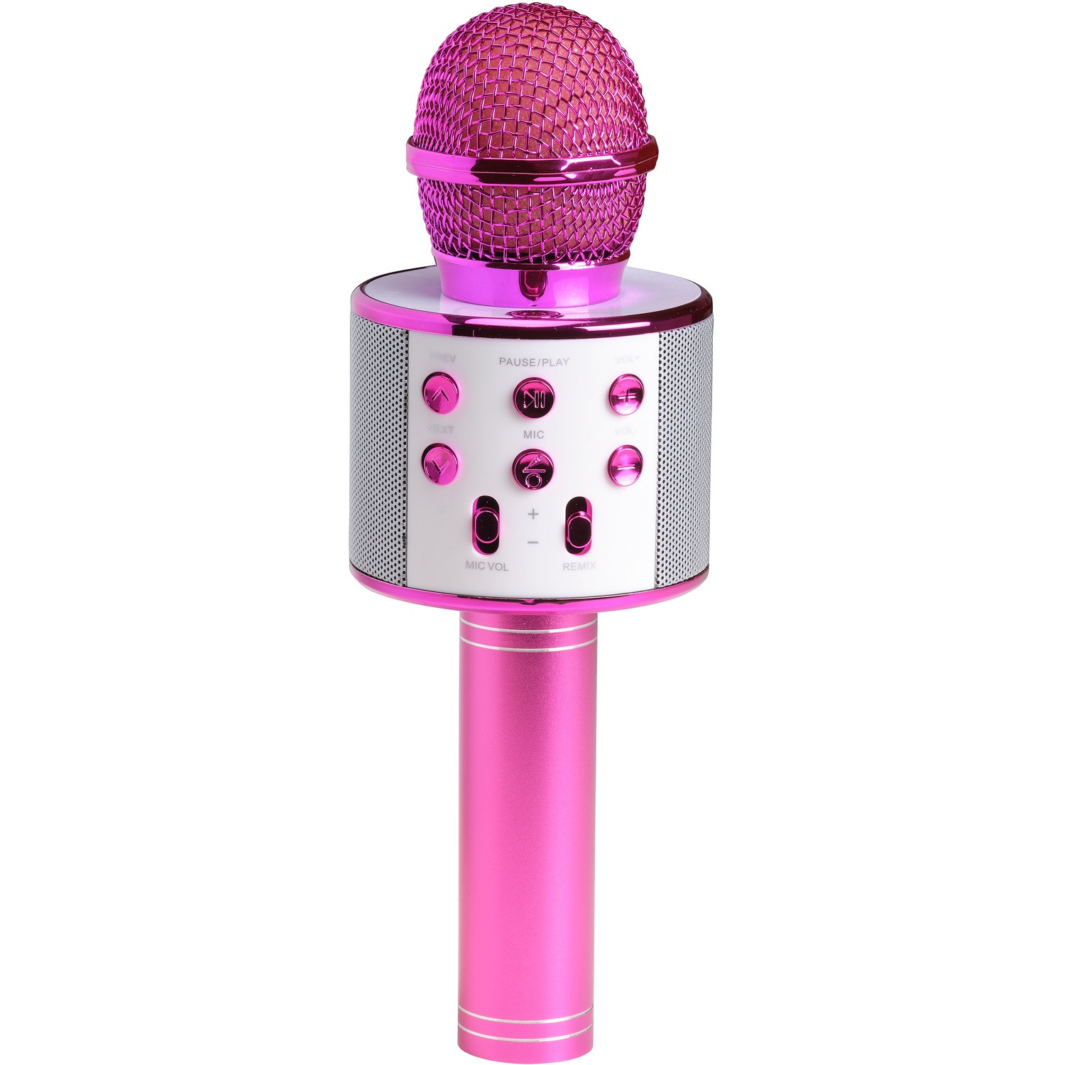 Bluetooth-karaokemicrofoon met ingebouwde luidspreker. Roze