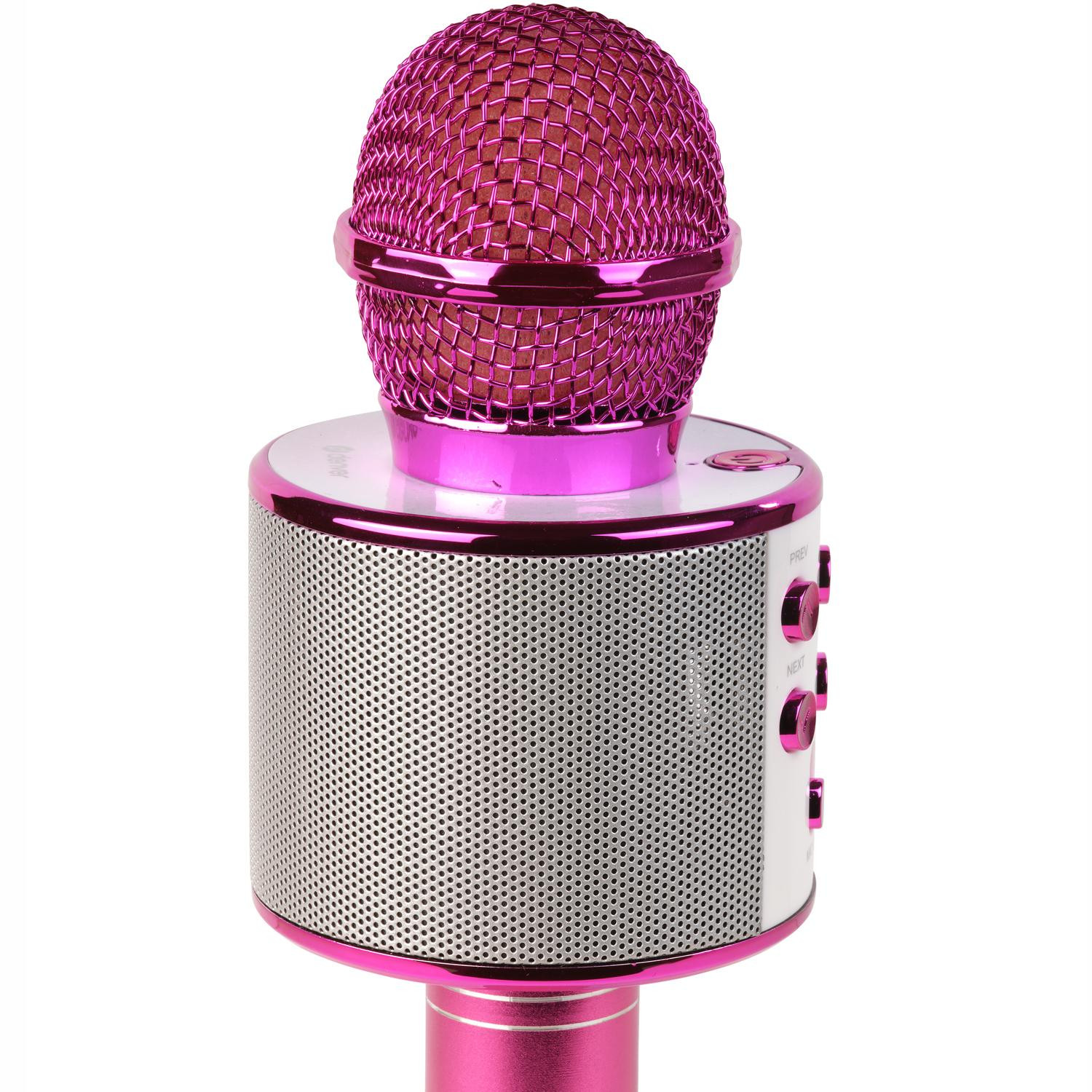 Bluetooth-karaokemicrofoon met ingebouwde luidspreker. Roze