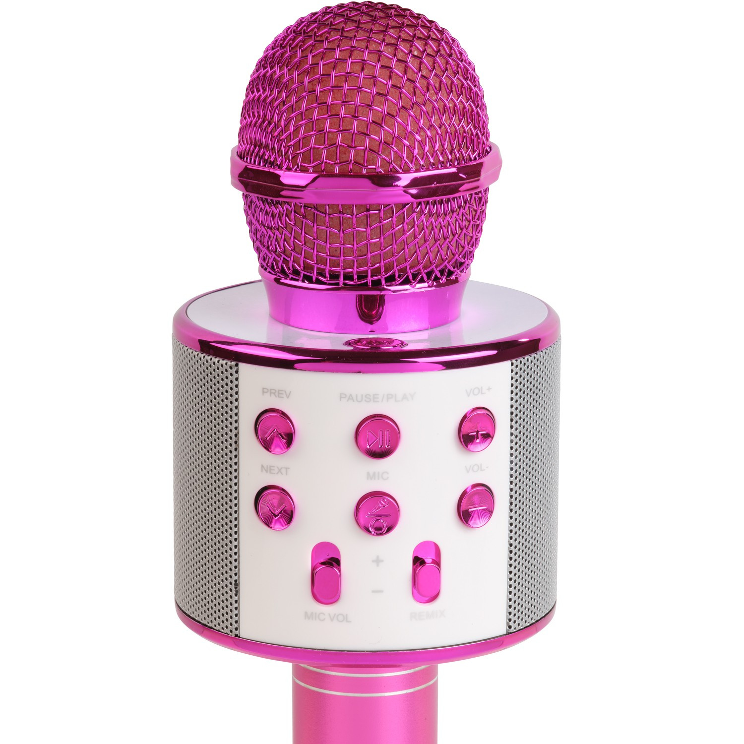 Bluetooth-karaokemicrofoon met ingebouwde luidspreker. Roze