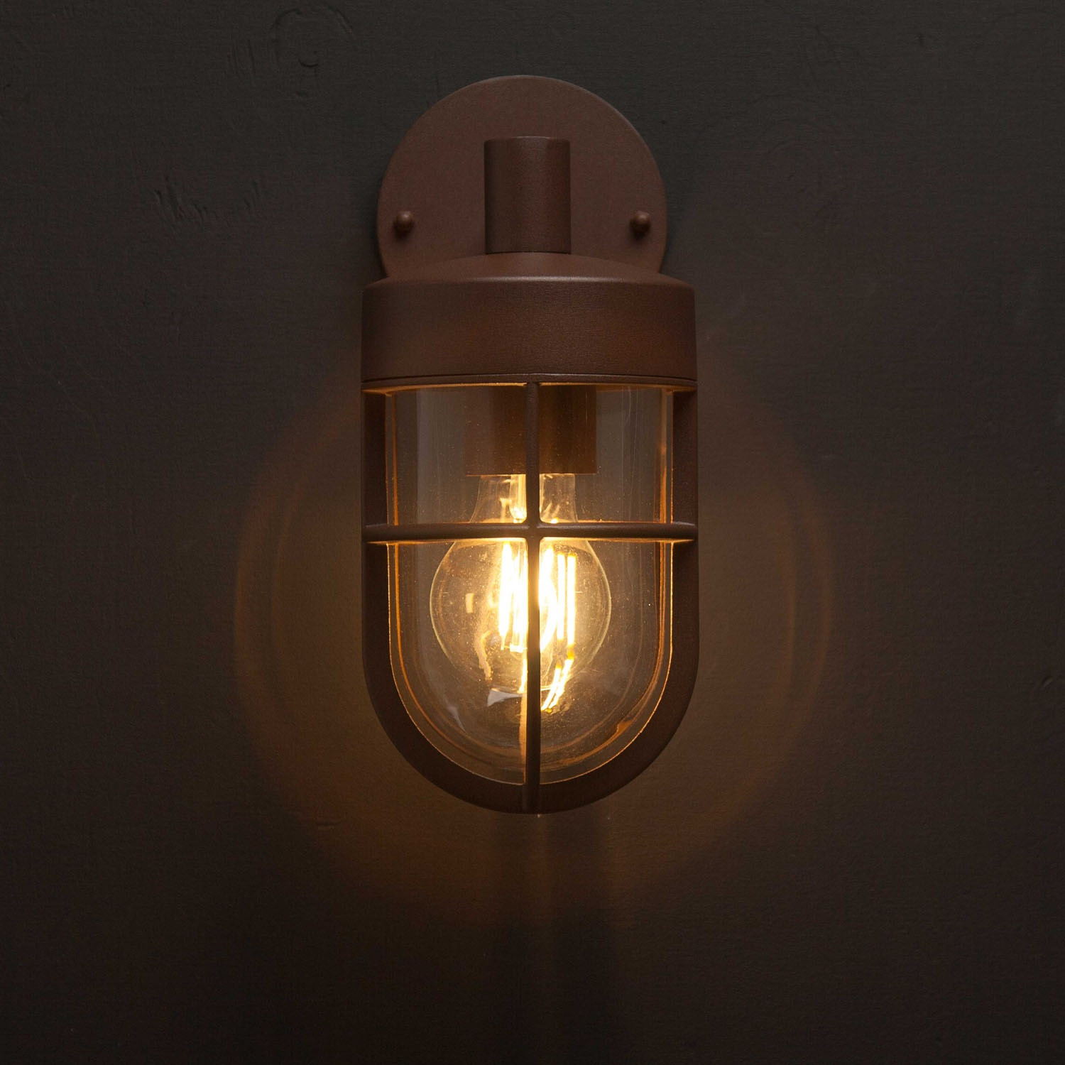 Jimmy Wall light E27 socket IP44 Corten