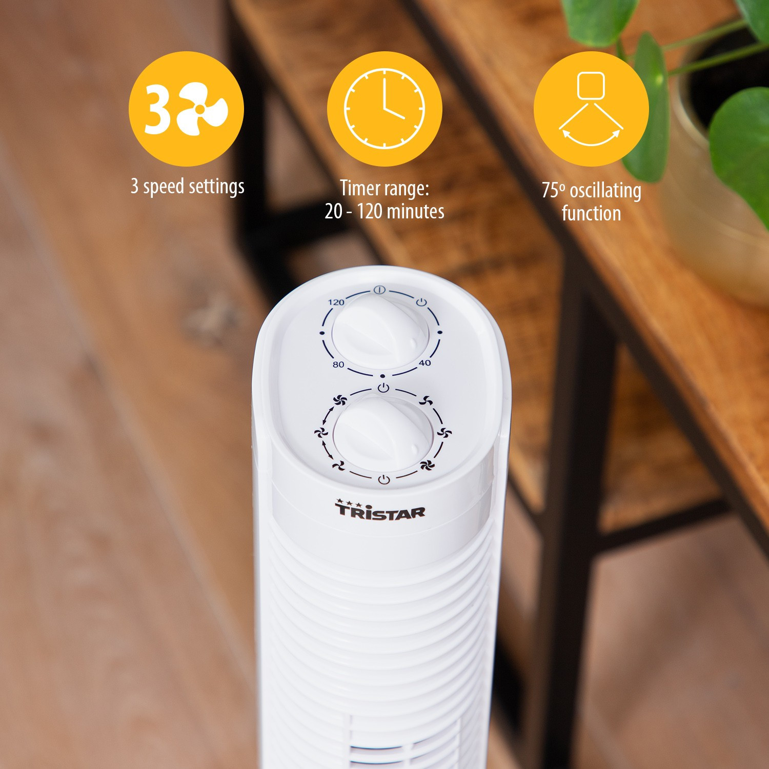 Kolomventilator met timer