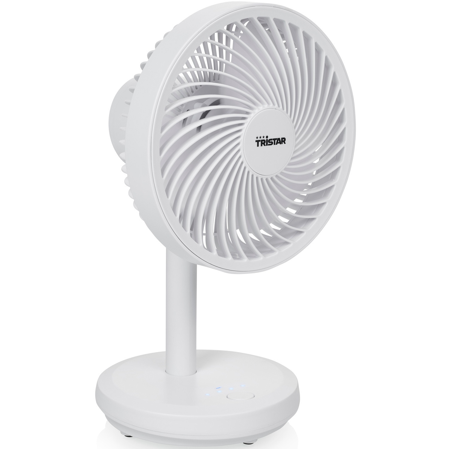 Ventilateur de table rechargeable blanc