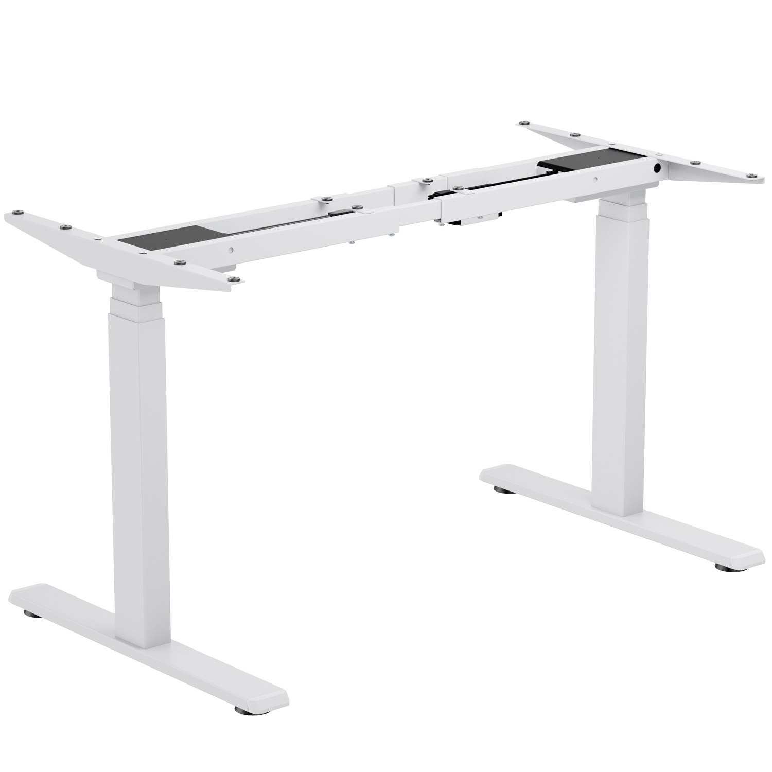 Structure de bureau surélevée/abaissée Motorisée Blanc
