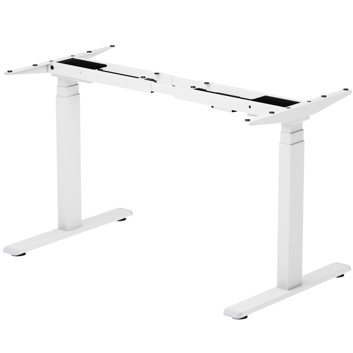 Structure de bureau surélevée/abaissée Motorisée Blanc