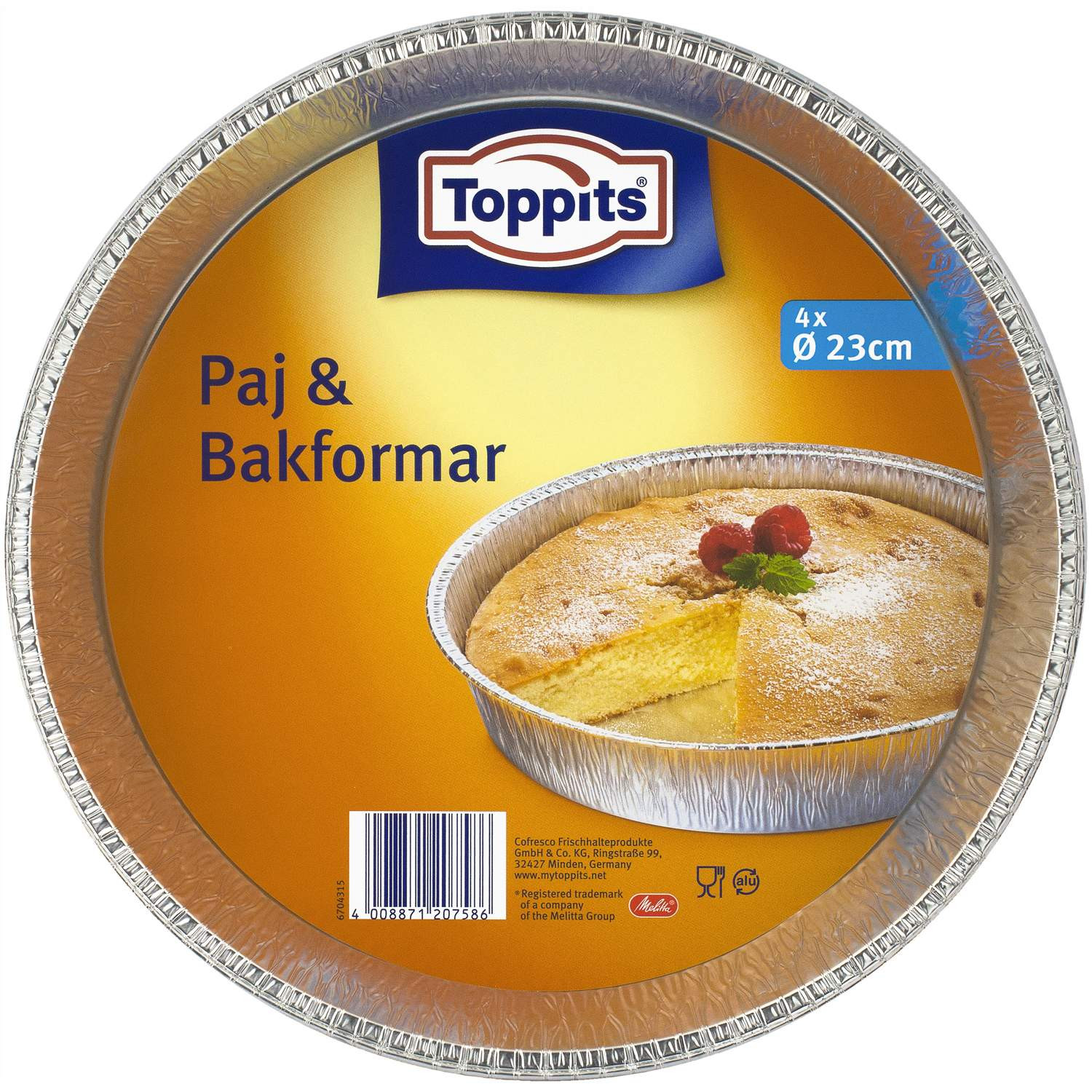 Pie & Baking form 23cm round 22pcs DFP
