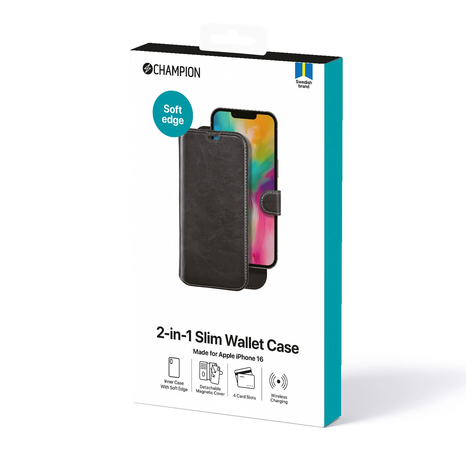 2-in-1 slanke portemonnee iPhone 16