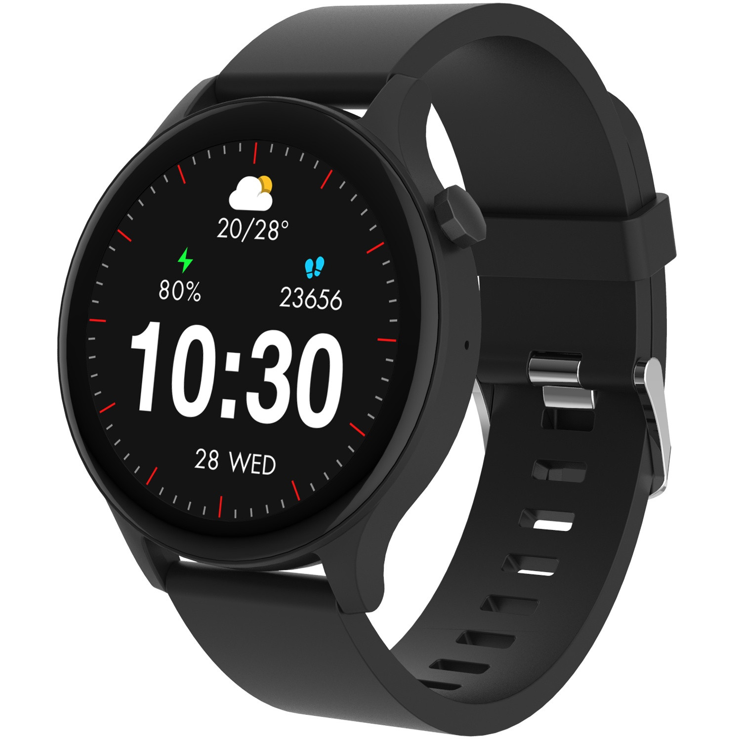 Bluetooth-Smartwatch Schwarz