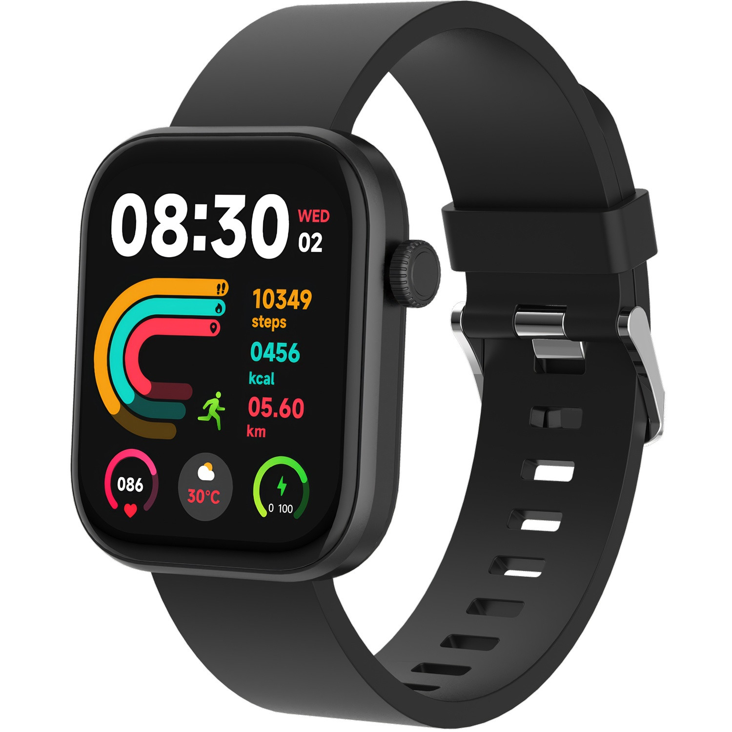 Reloj inteligente Bluetooth AMOLED negro