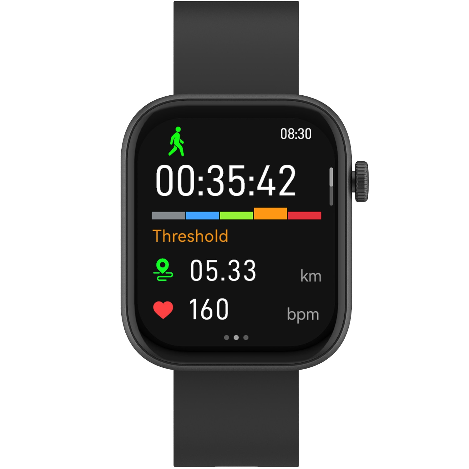 Montre connectée Bluetooth AMOLED noire