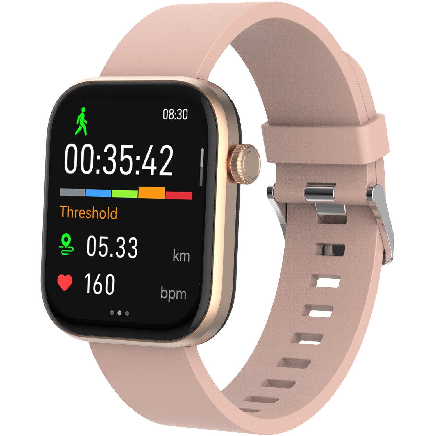 Smartwatch Bluetooth AMOLED rosa / beige
