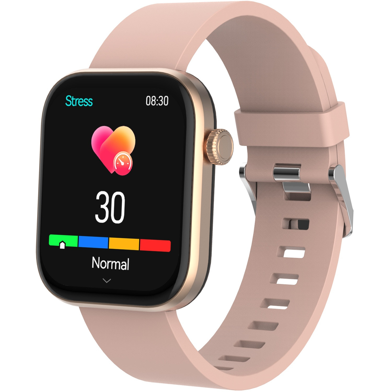 Bluetooth AMOLED Smartwatch Rosa / Beige