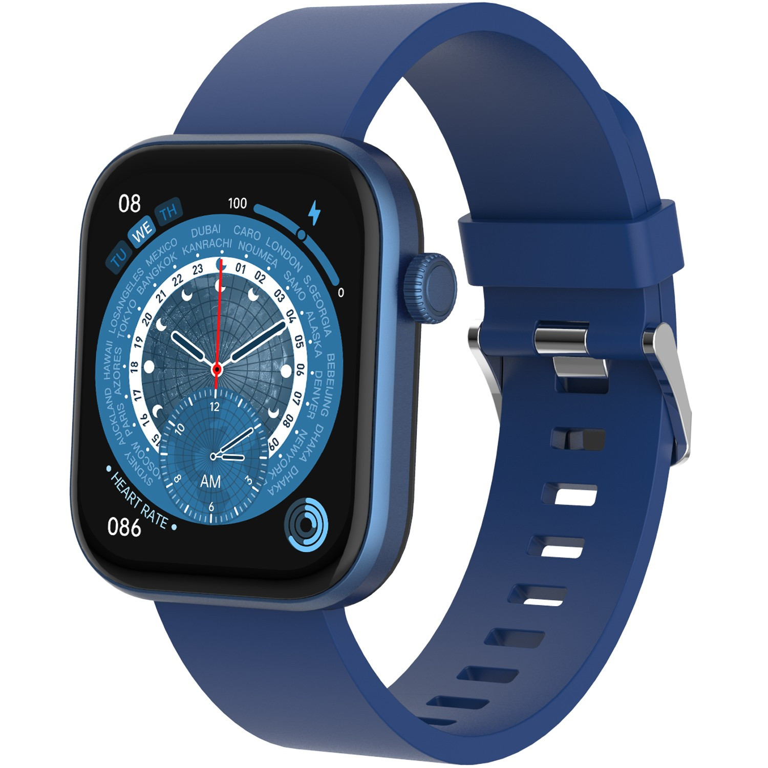 Bluetooth AMOLED Smartwatch Blau