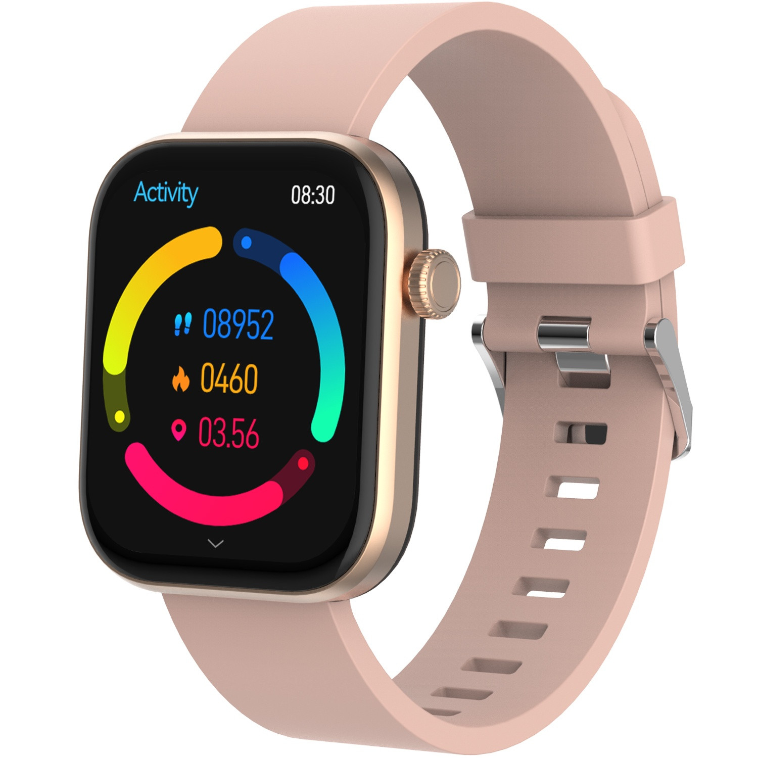 Bluetooth AMOLED Smartwatch Rosa / Beige