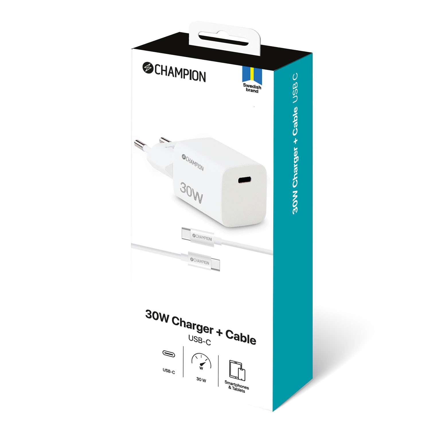 Oplader 30W + USB-C Kabel Wit
