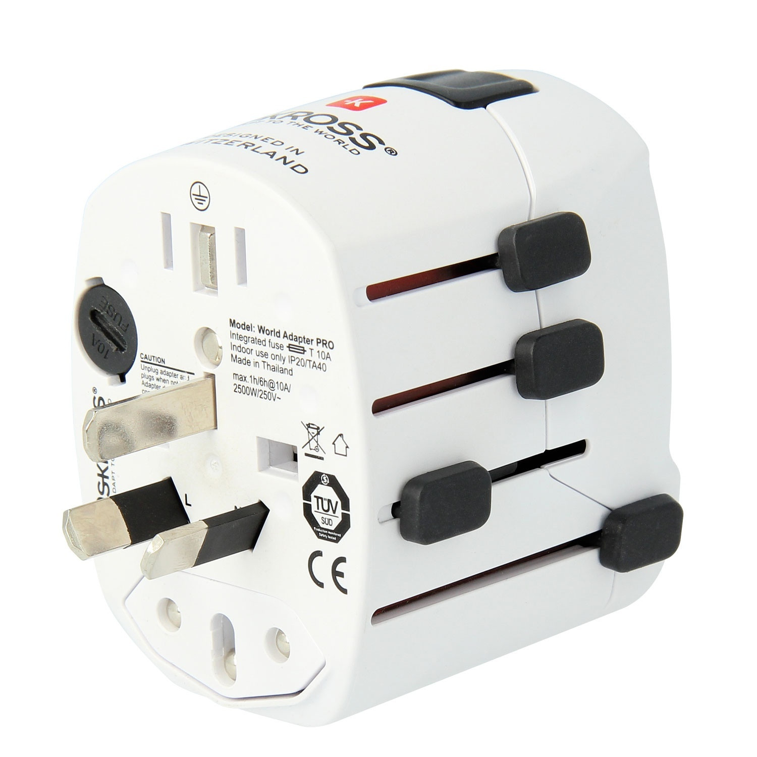 Weltreiseadapter PRO Grounded