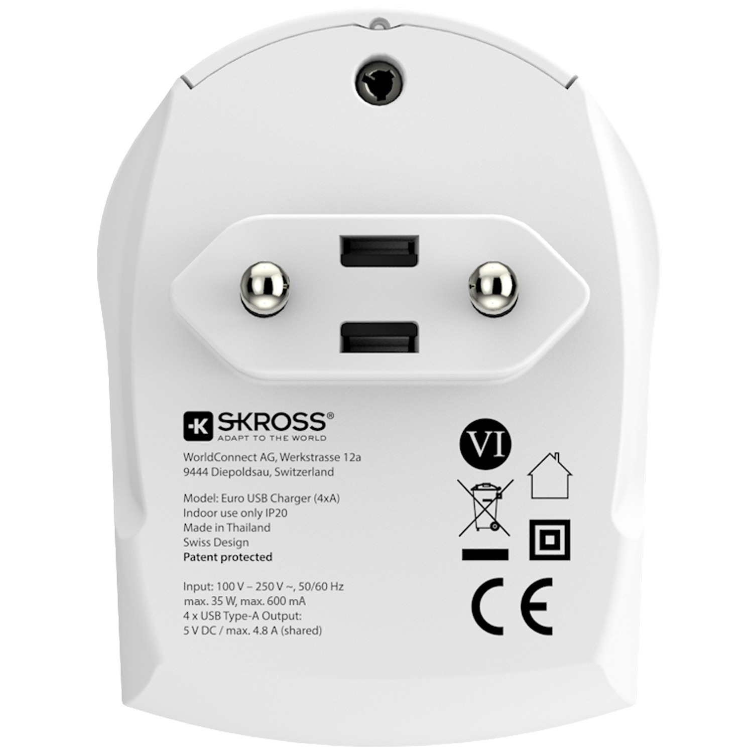 4-poorts USB-oplader EU