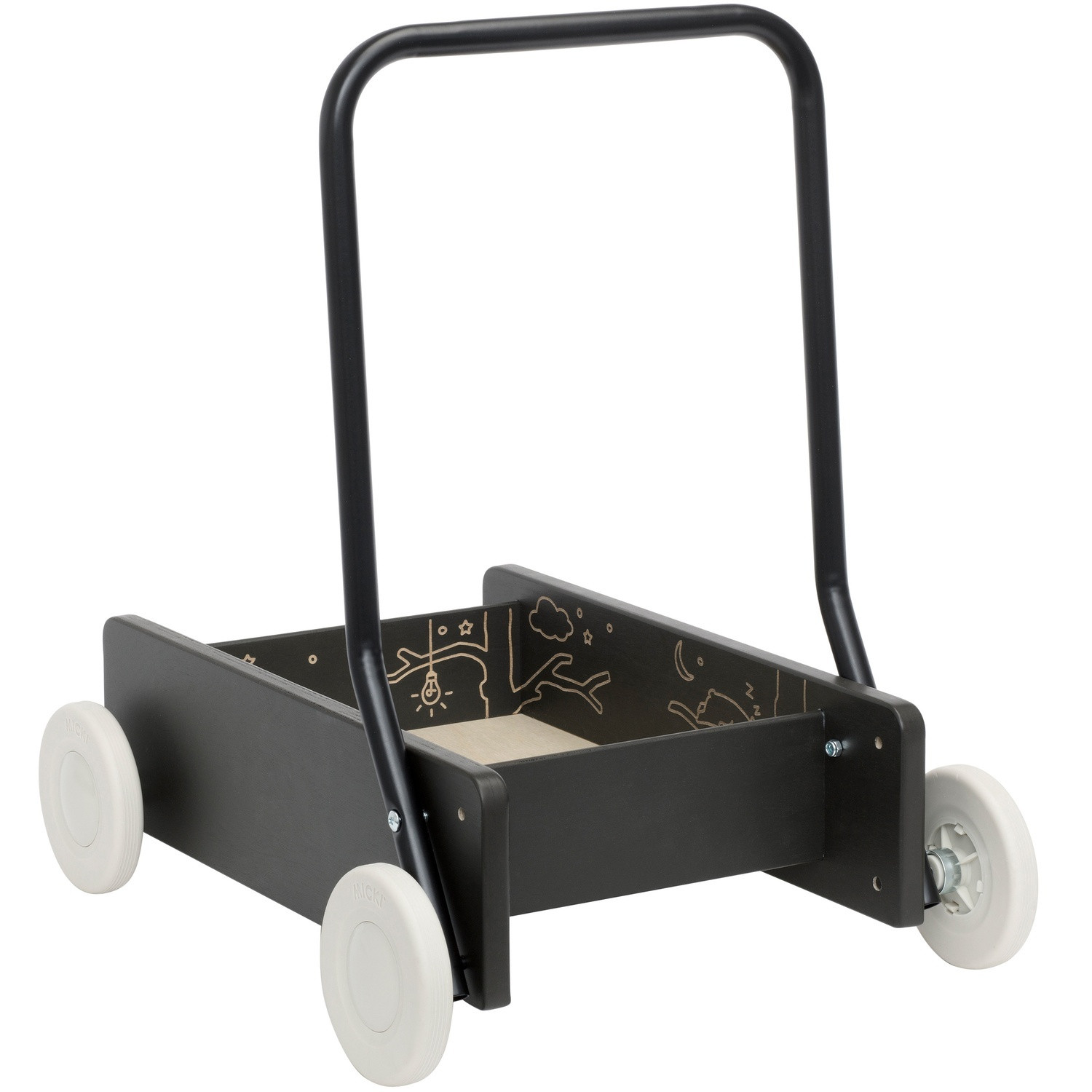 Leerloopwagen zwart premium
