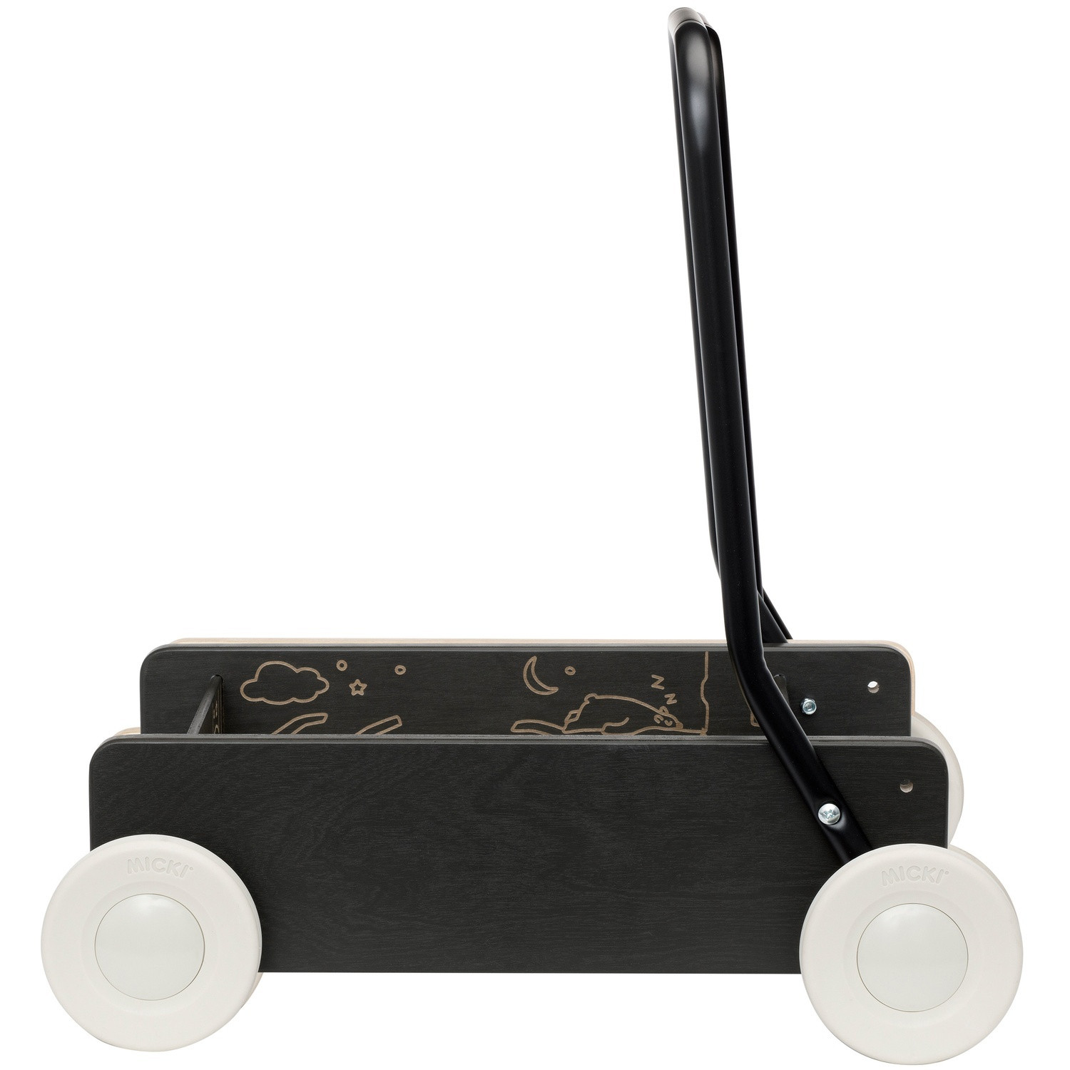 Leerloopwagen zwart premium