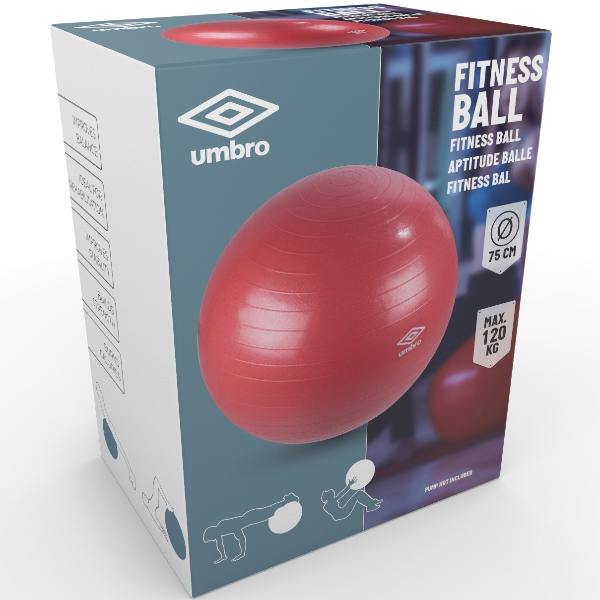 Pilatesbal Rood 75cm