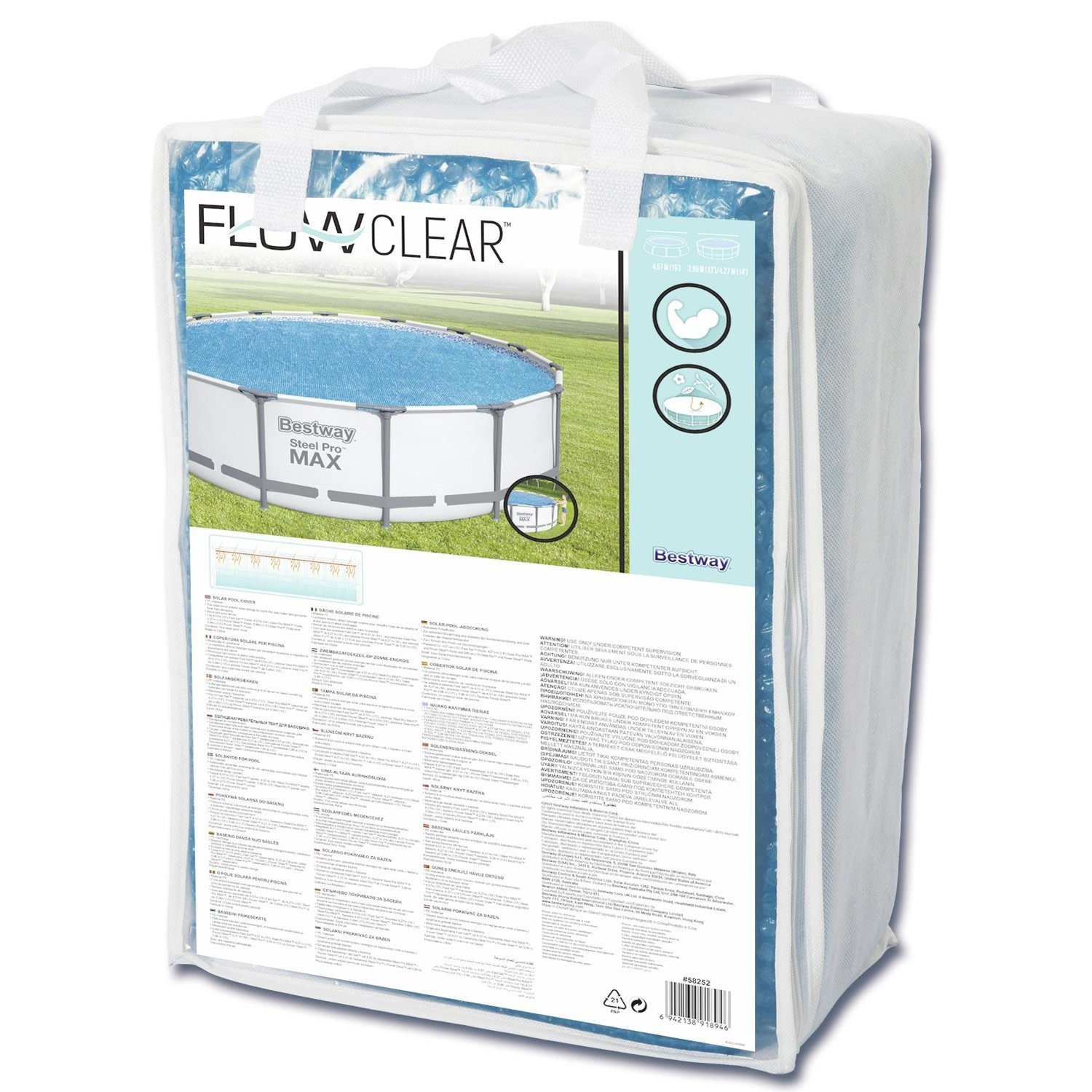 Flowclear Solar Pool Cover 4.17m