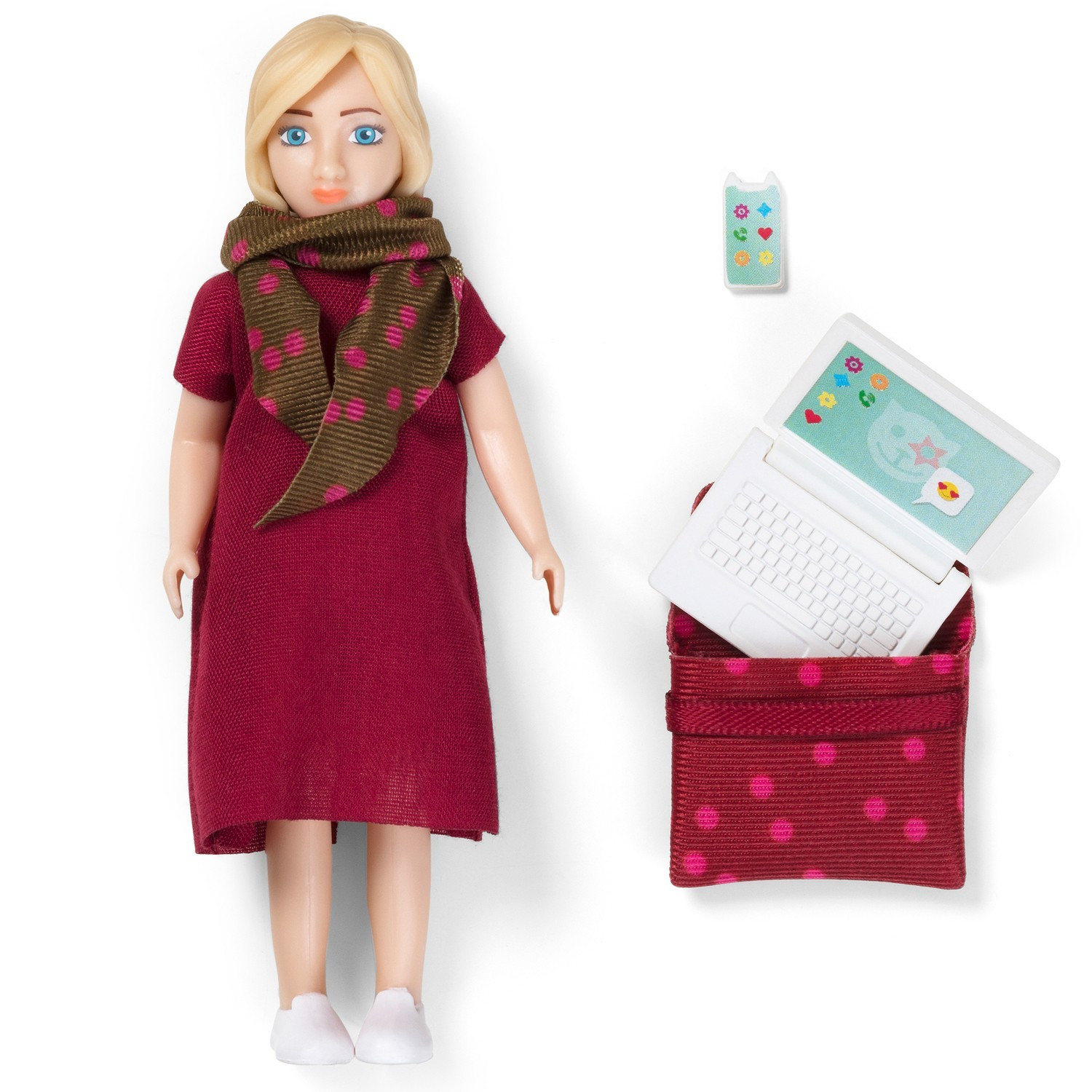 muñeca con computadora