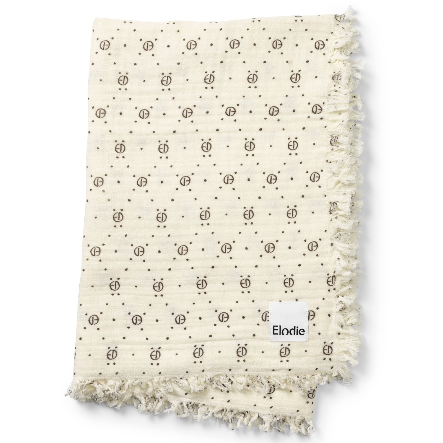 Morbida coperta in cotone - Monogramma