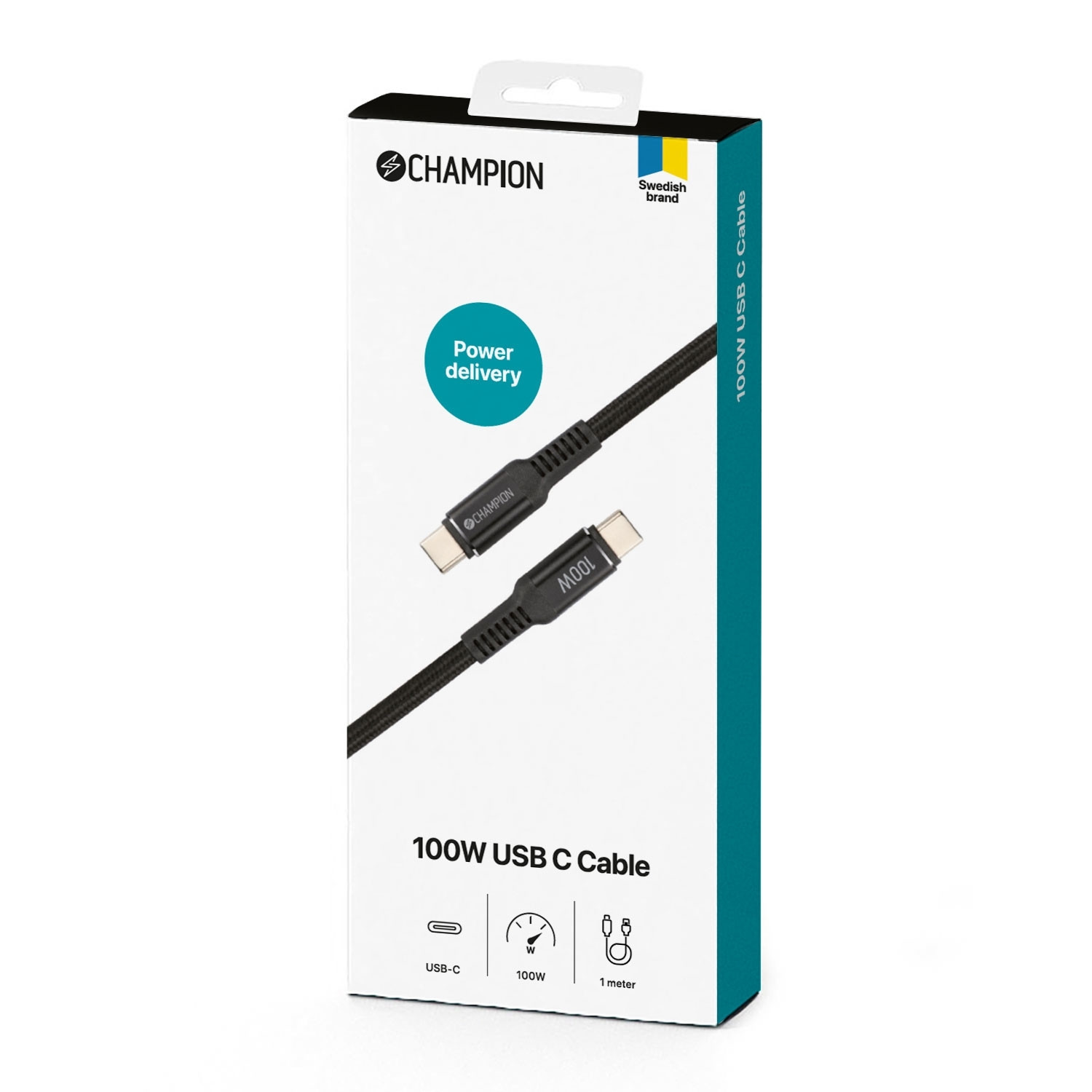 Cable USB-C 100W 1m Negro