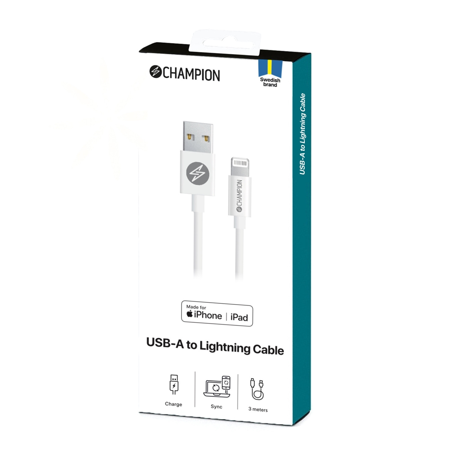 Cable USB-A a Lightning 3m Blanco