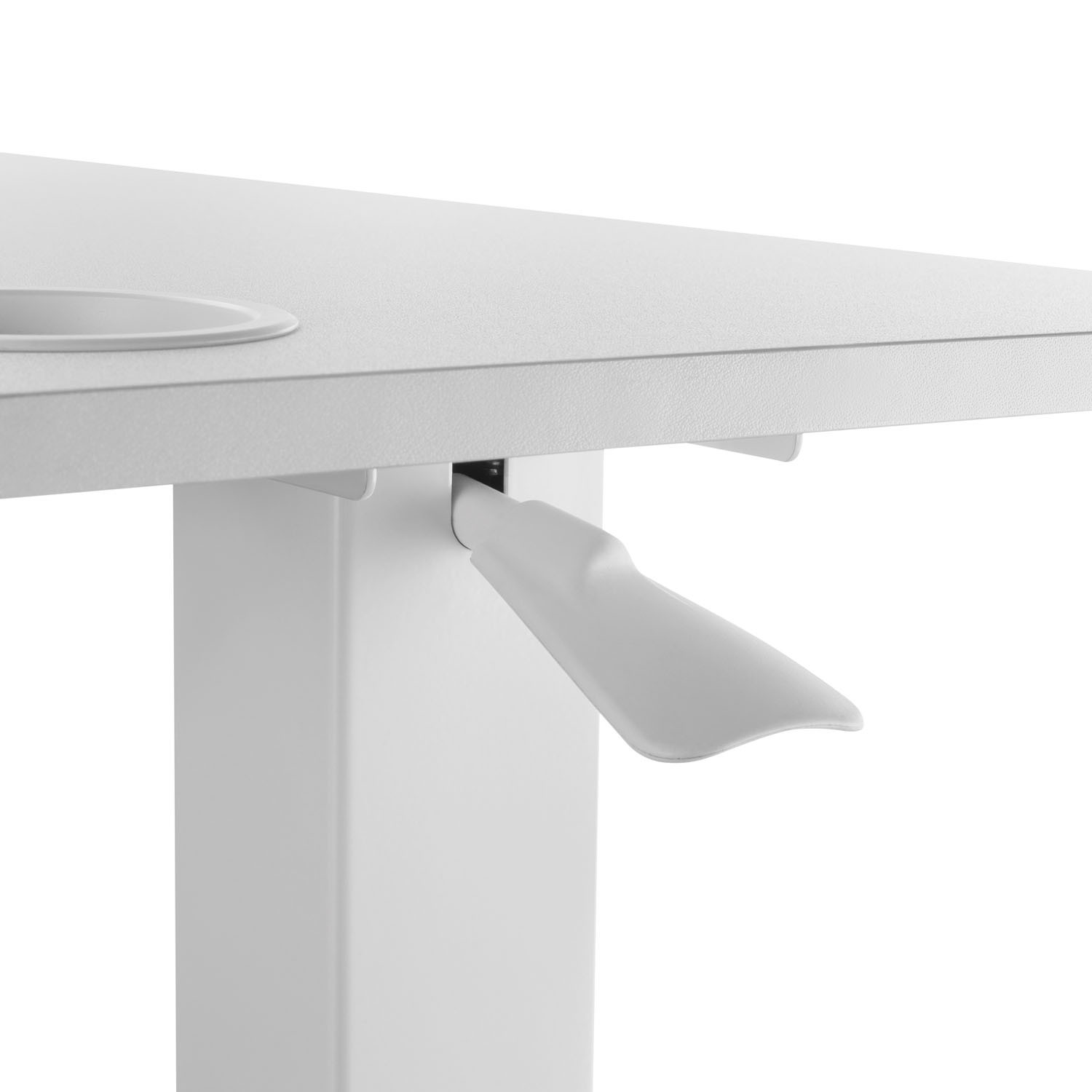Cama/mesa de centro elevada/bajada con resorte de gas Blanco