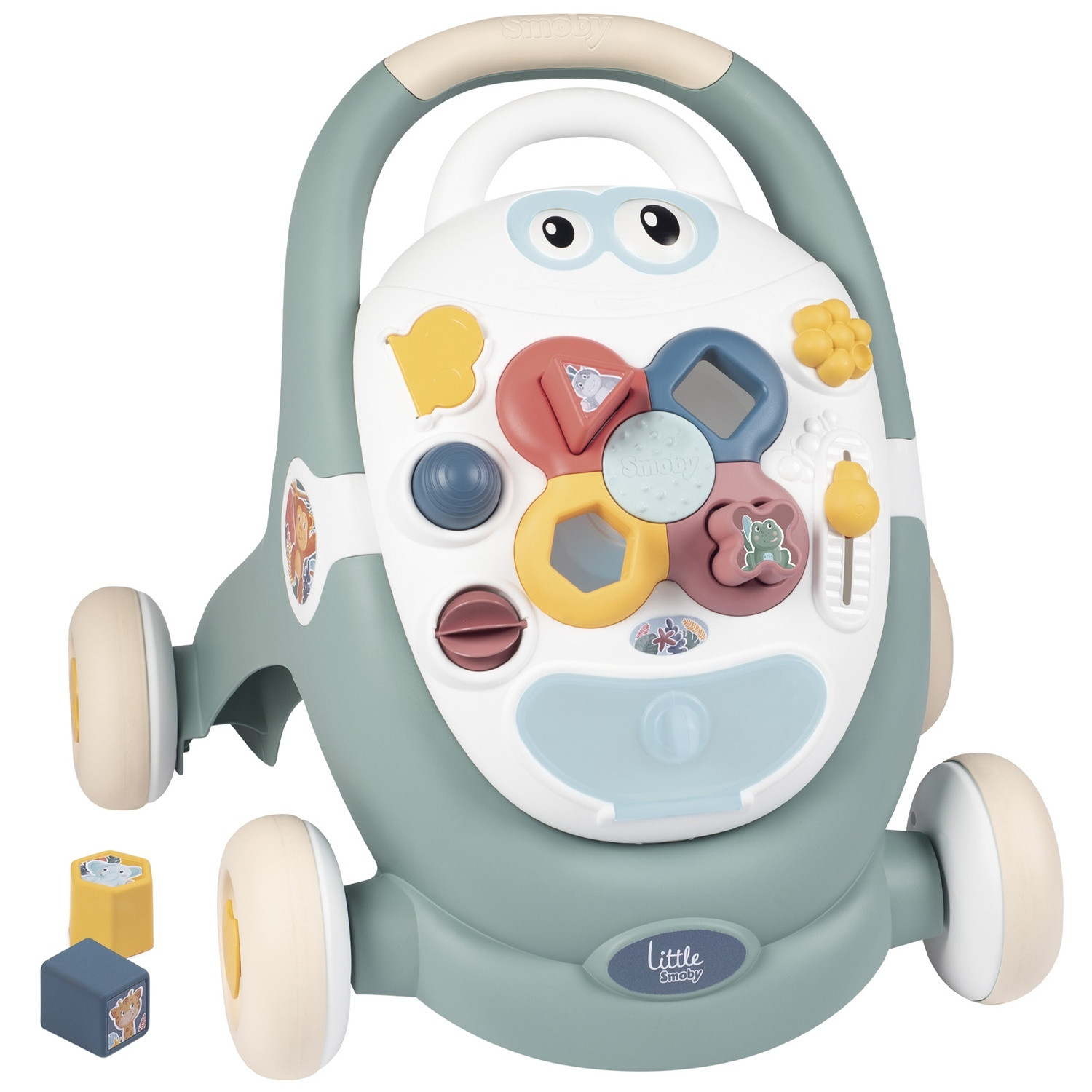 3-in-1 leer-loopwagen