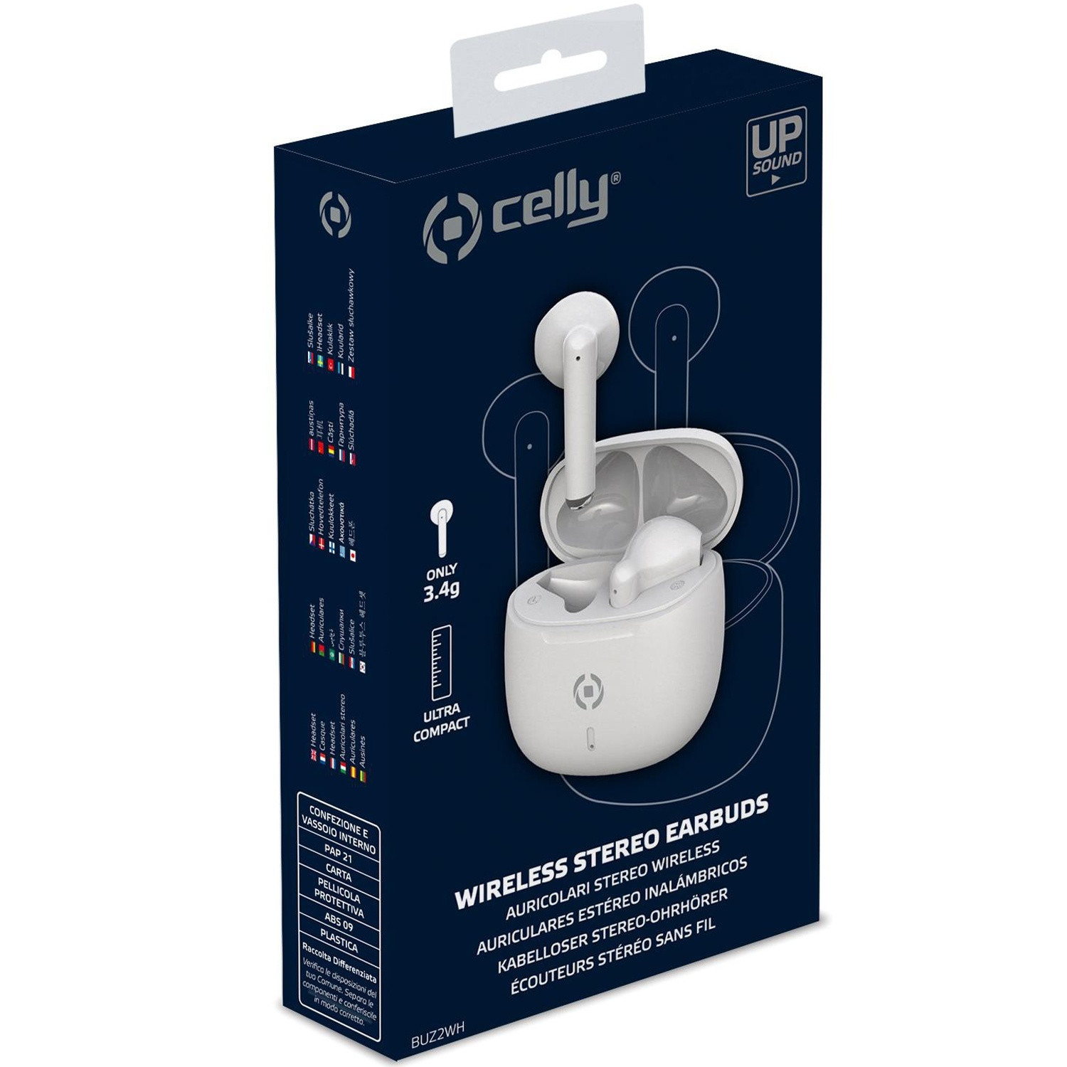 Buz2 True Wireless Casque Bluetooth Drop Blanc