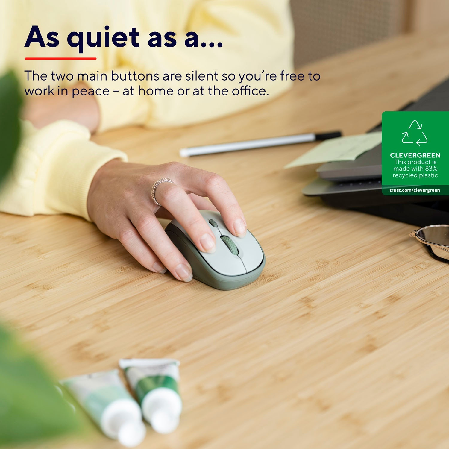 Mouse wireless Yvi+ Ecodesign Verde