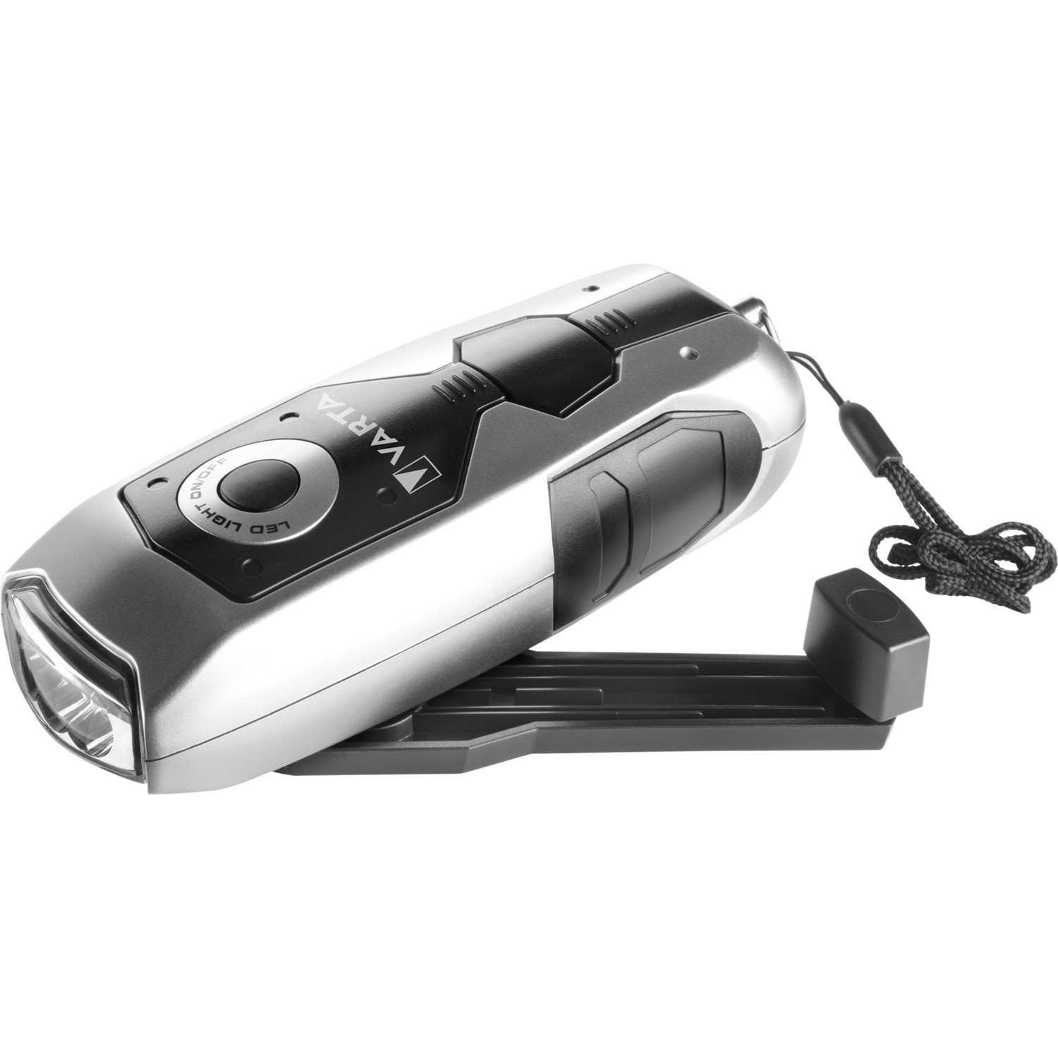 Lanterna Dynamo Light Crank 28 lm prateada