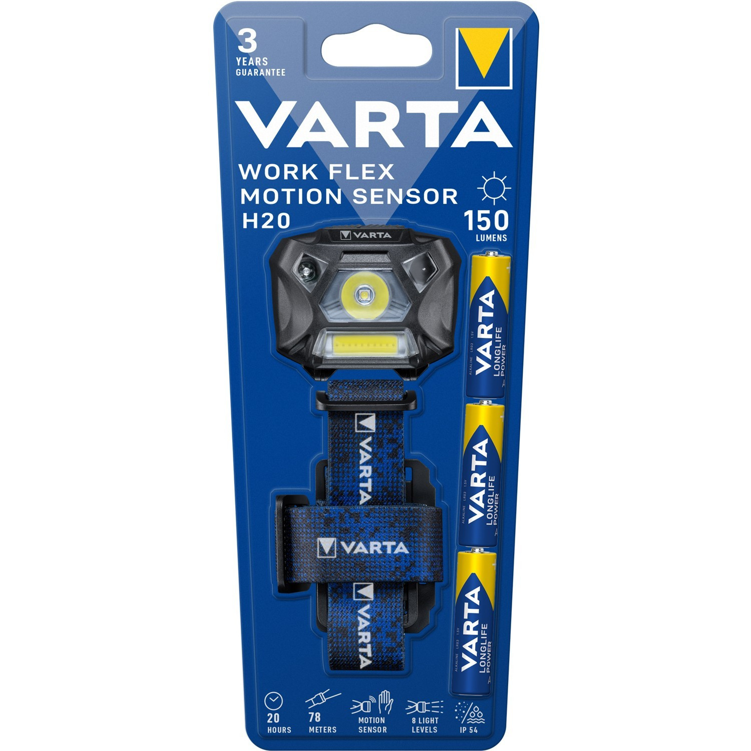 Linterna frontal Work Flex Motion Sensor H20 IP54 150 lm